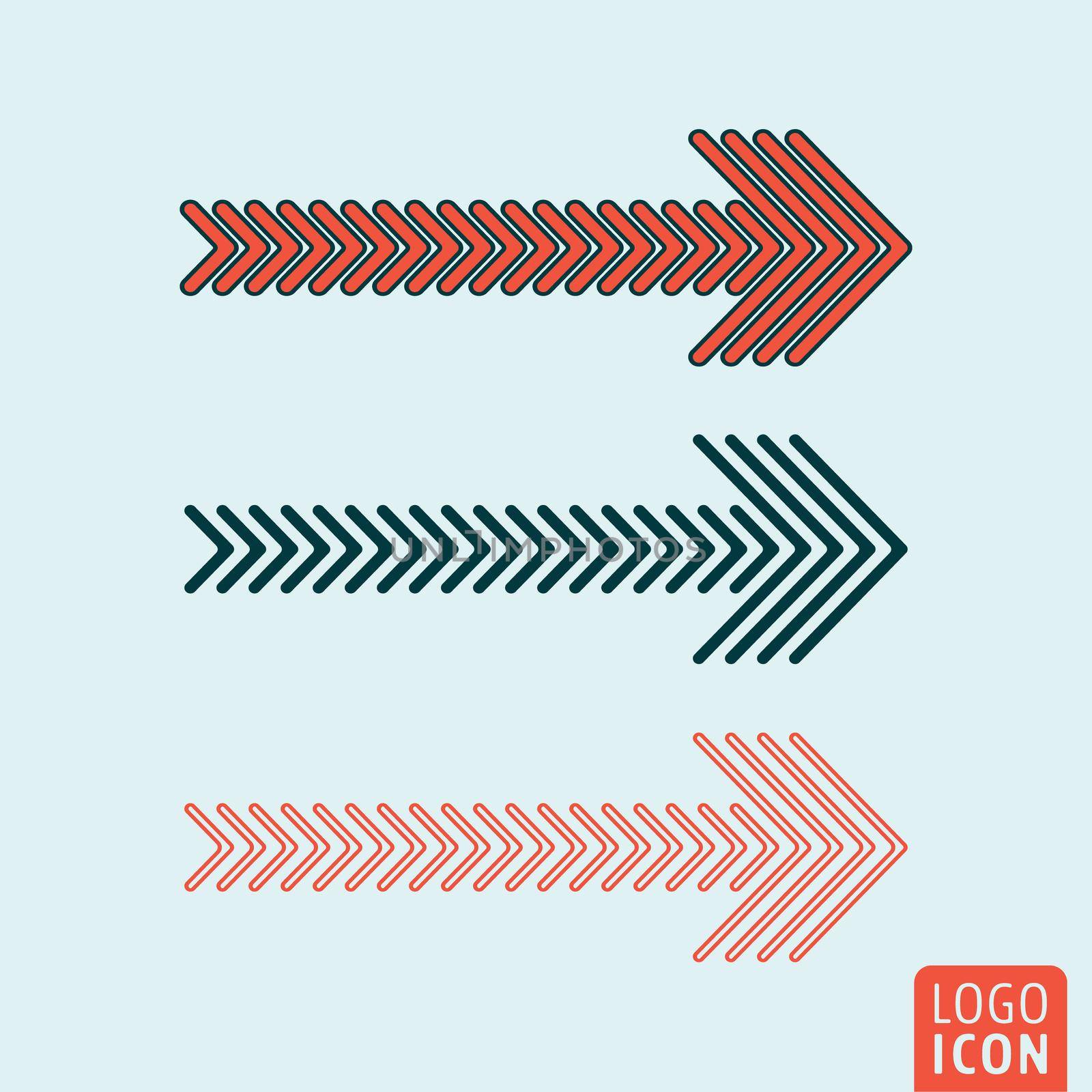 Arrow icon. Arrow symbol. Arrow set isolated. Vector illustration