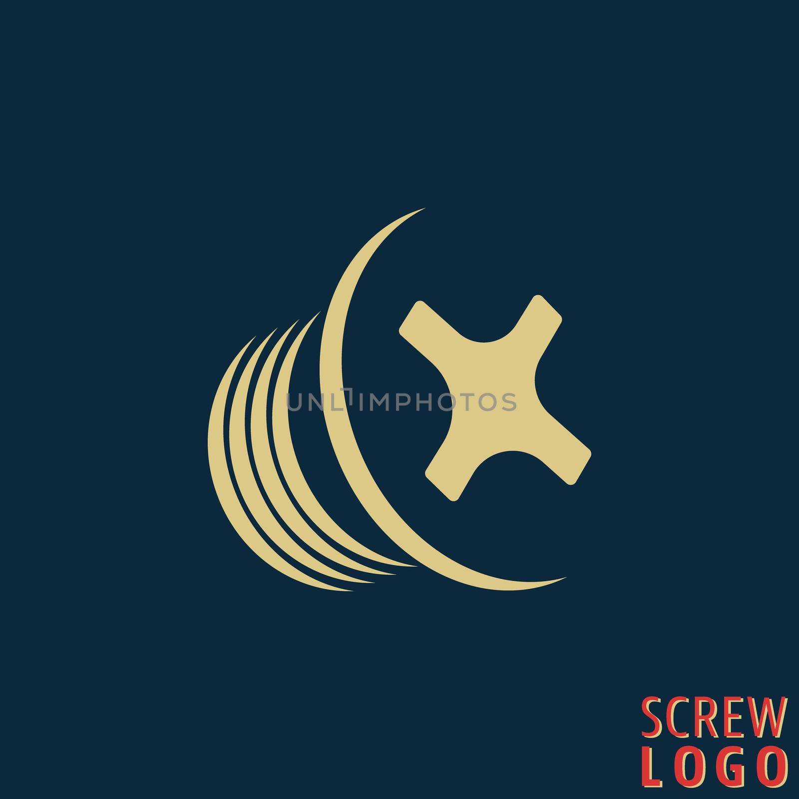 Abstract screw icon by Bobnevv