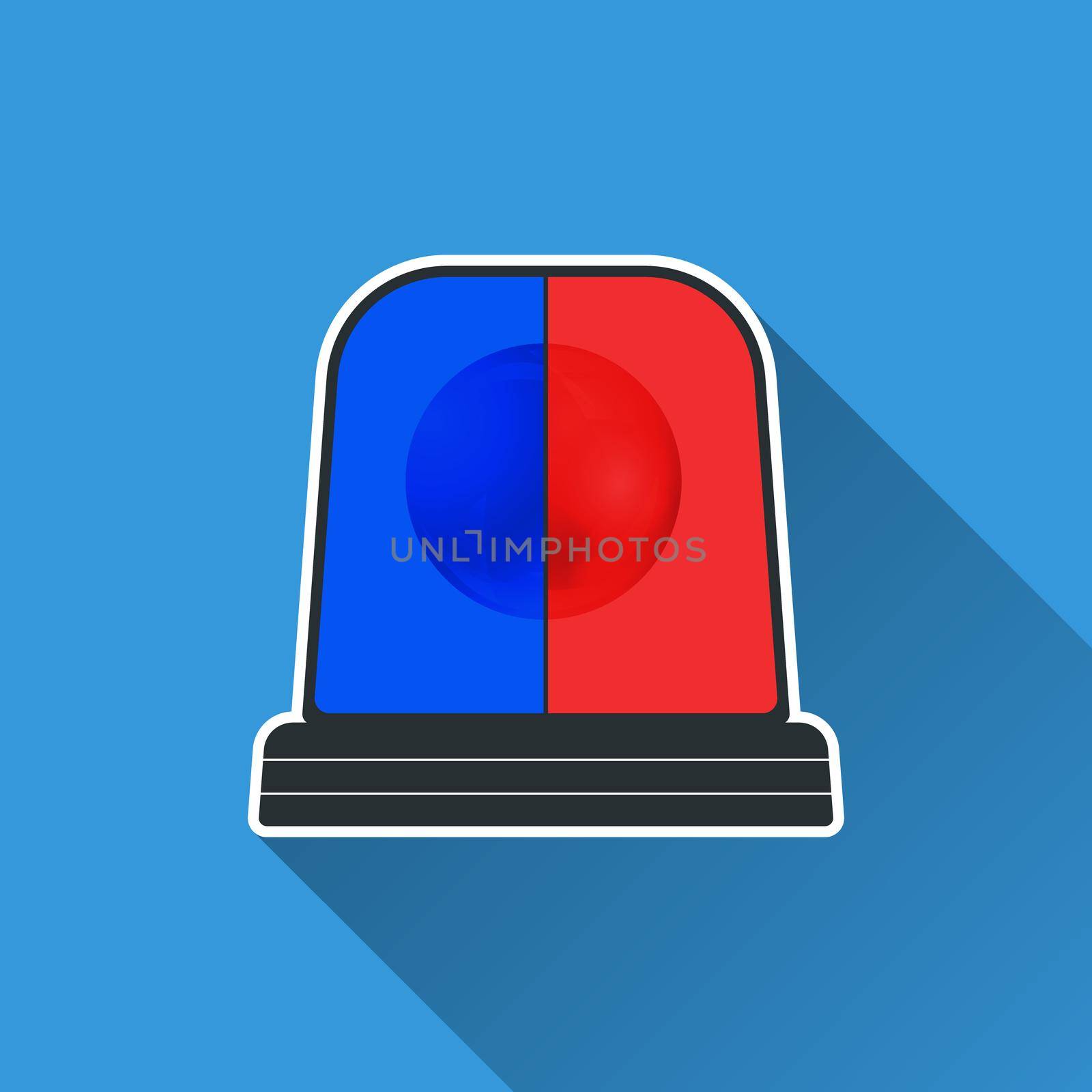 Flasher light icon. Special flasher of emergency, police, fire, ambulance department. Vector illustration