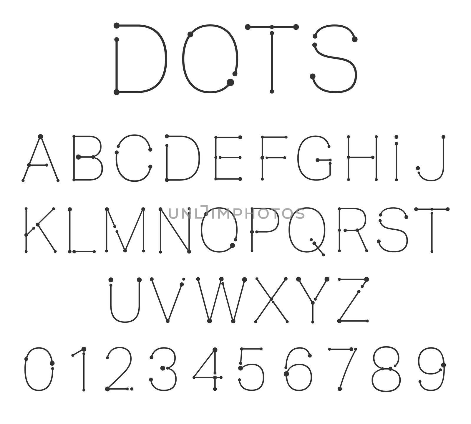 Dots letters and numbers. by Bobnevv