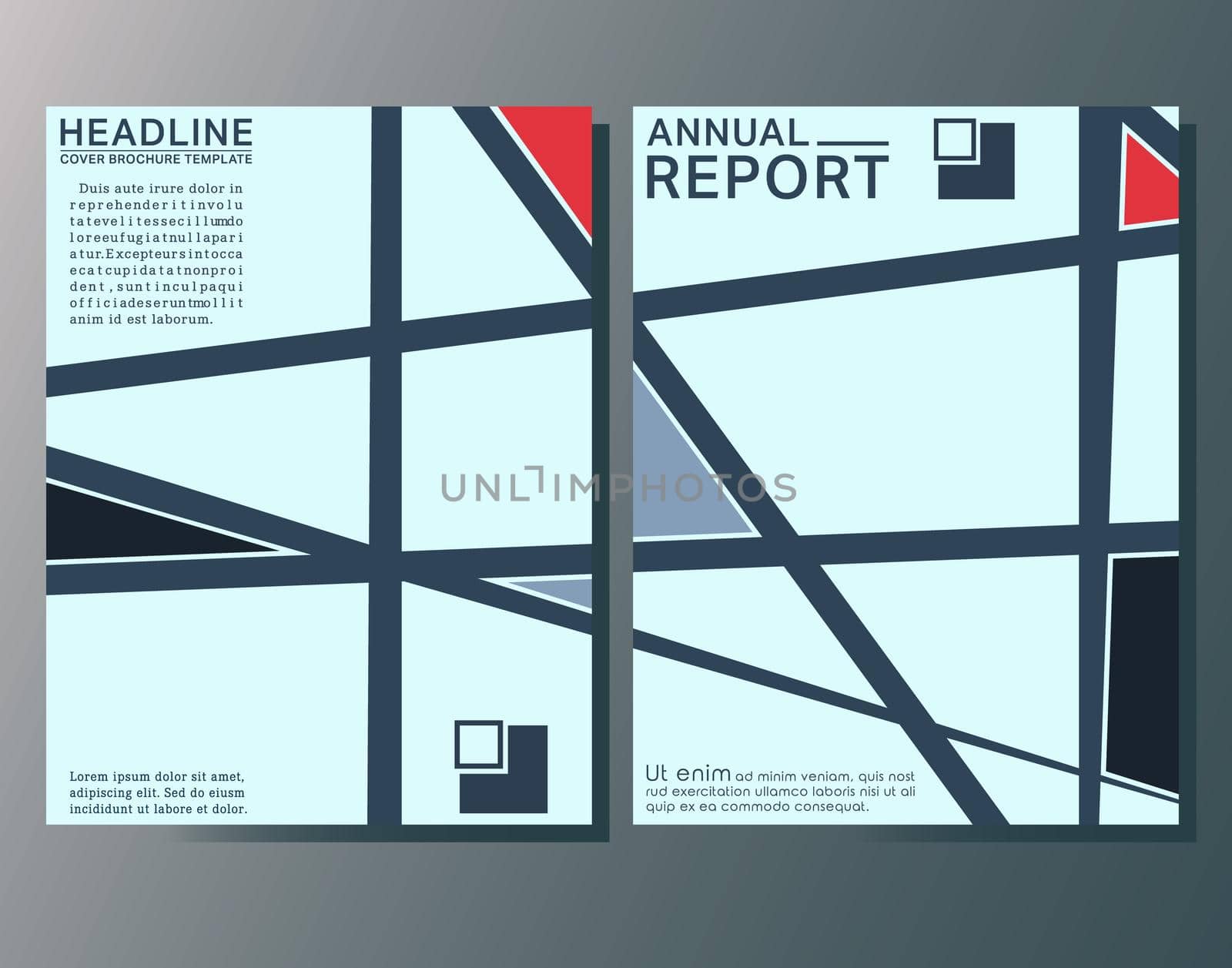 Brochures design template. Cover brochure, flyer, business card layout. Vector illustration