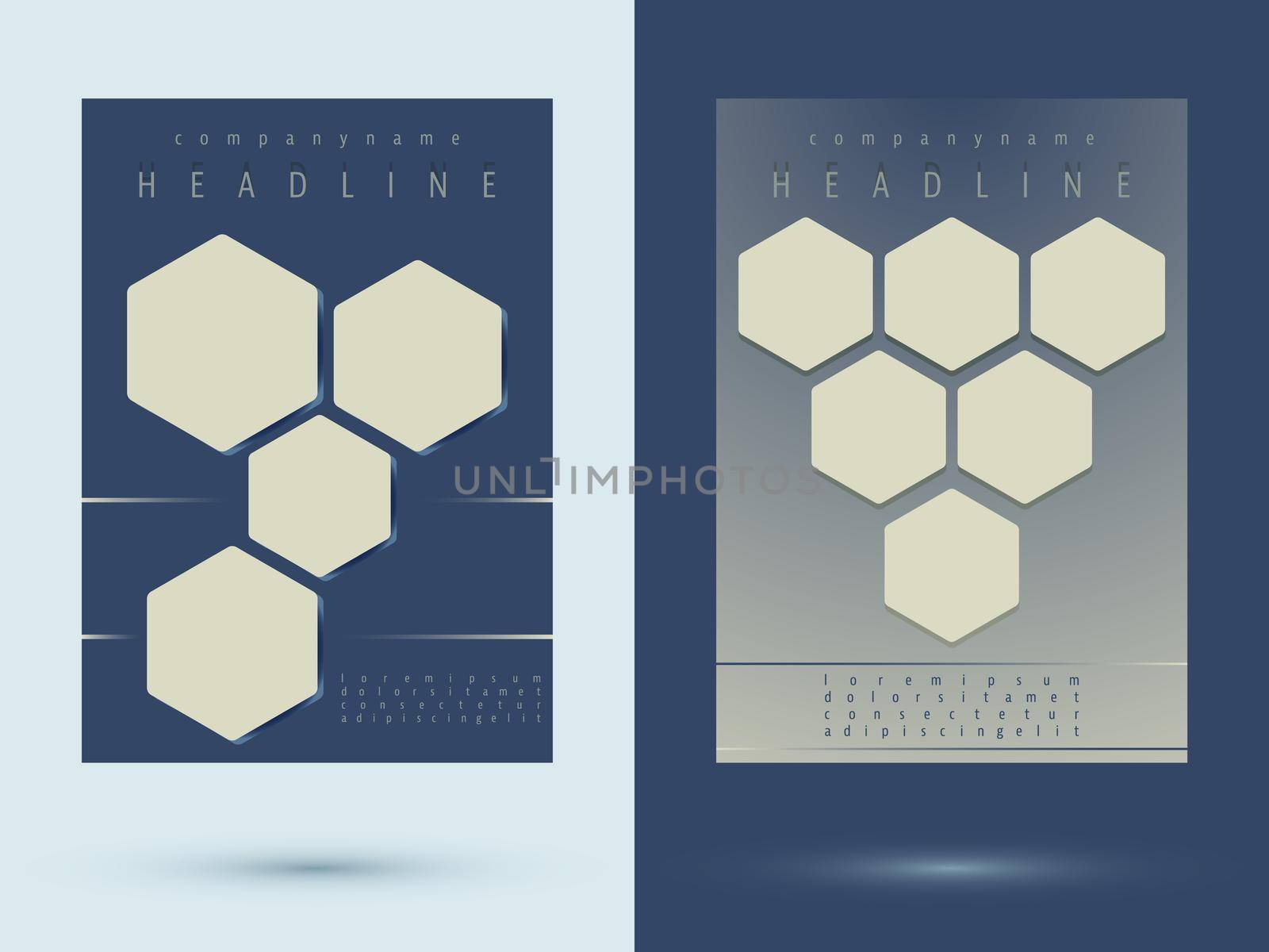 Brochures flyers design template. Minimal geometric design covers for brochure or flyer. Vector illustration.