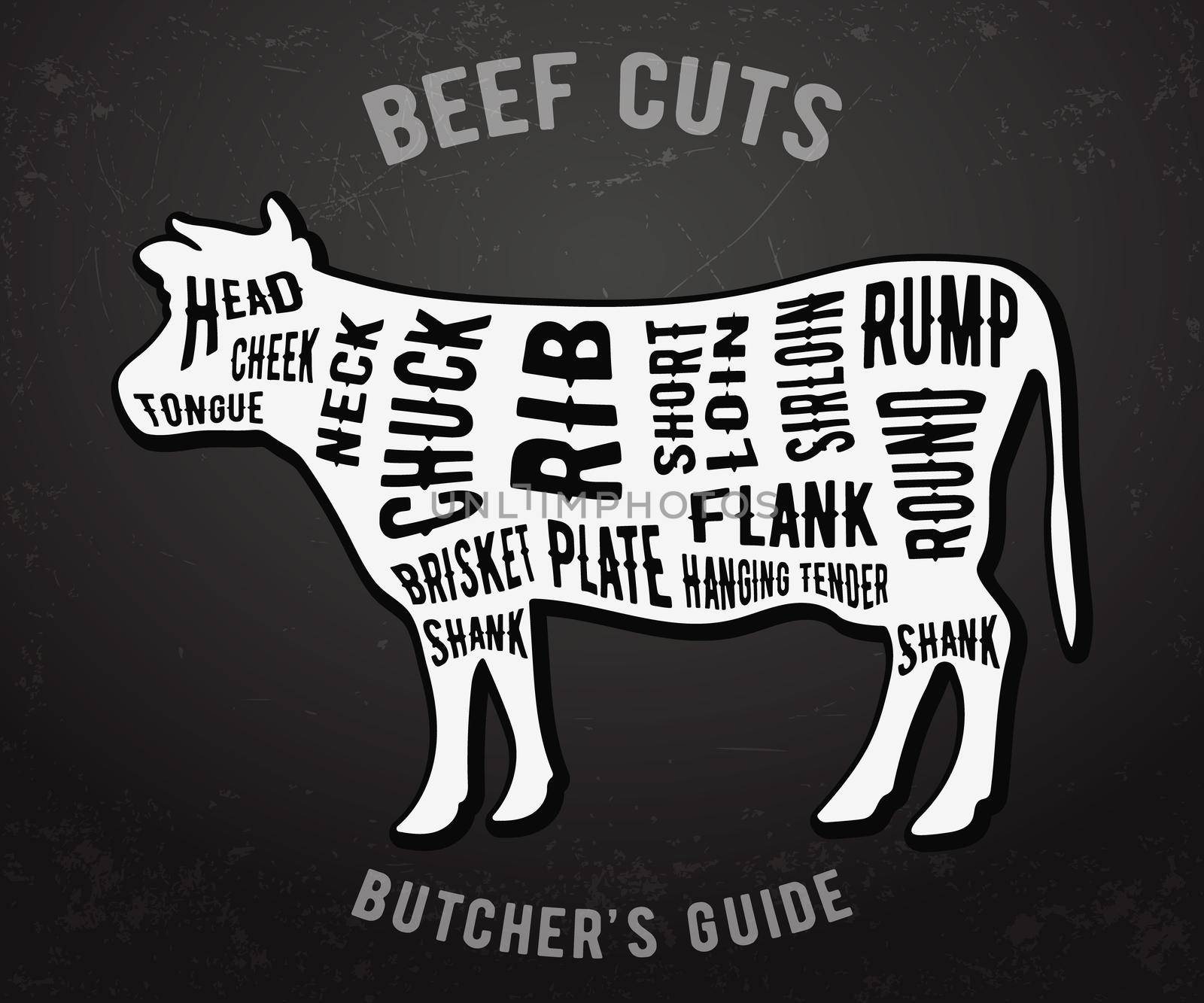 Butcher guide beef cuts by Bobnevv
