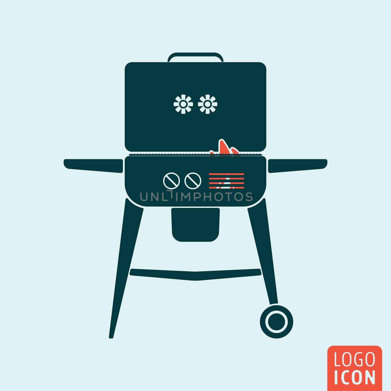 BBQ icon isolated by Bobnevv