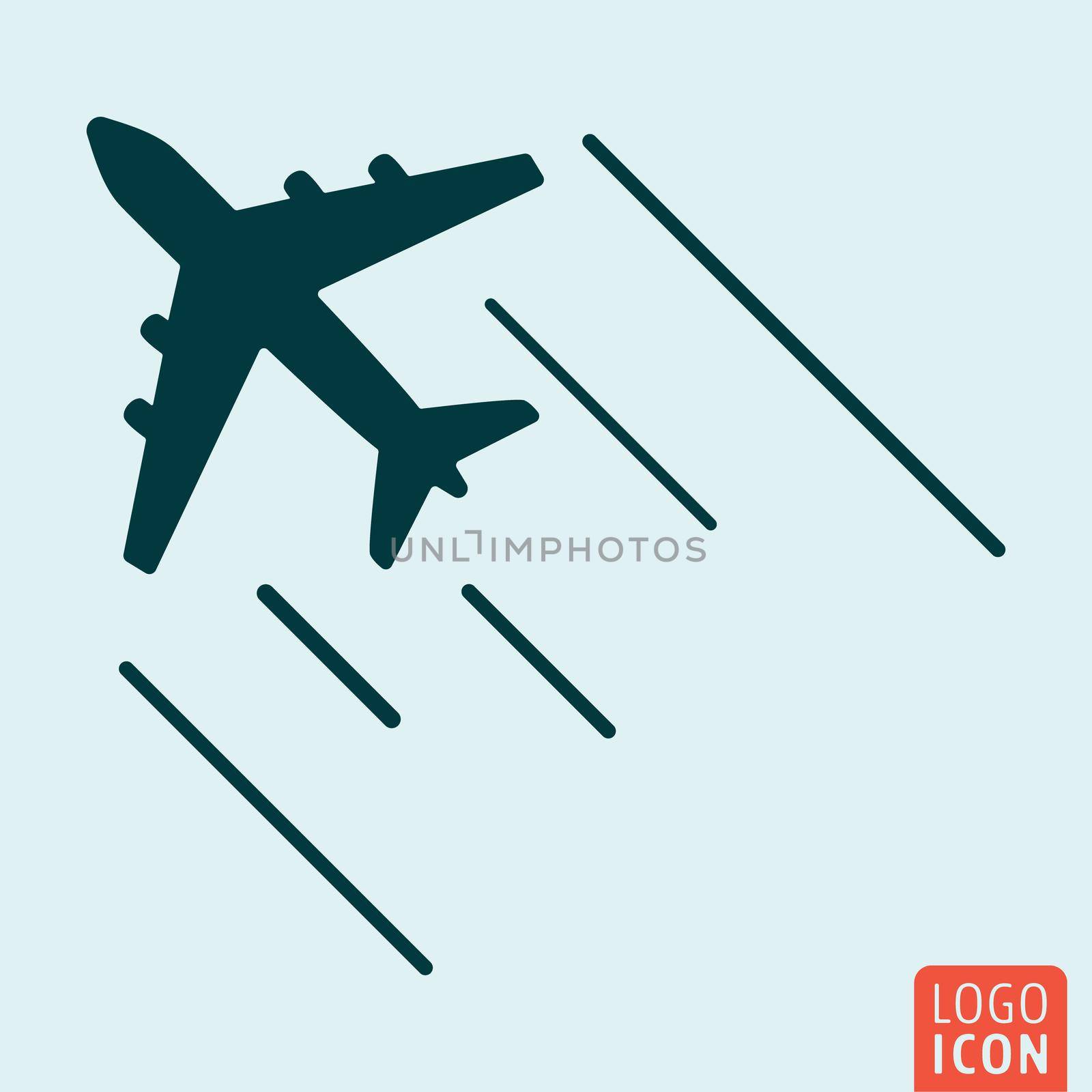 Airplane icon isolated by Bobnevv