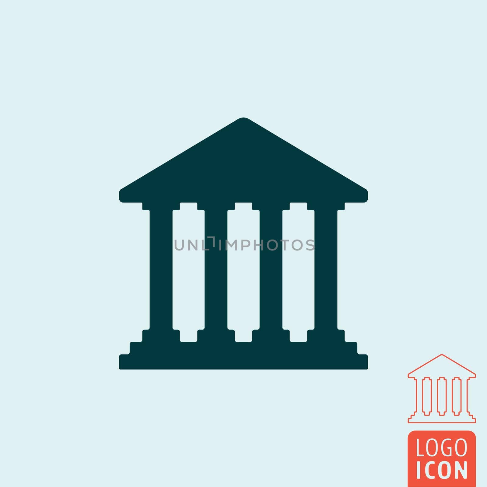 Bank icon isolated by Bobnevv