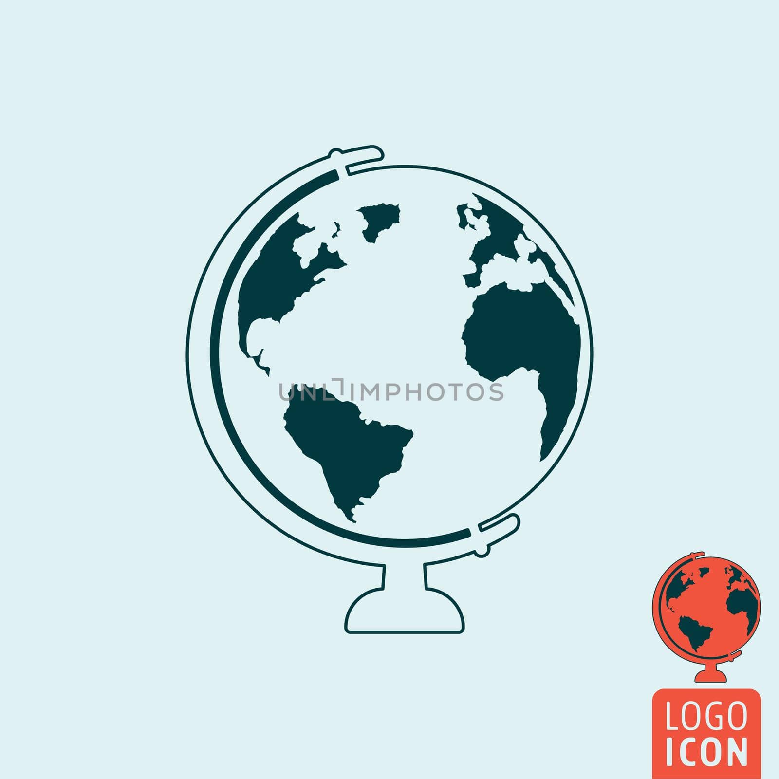 Earth icon. Earth symbol. Earth globe icon isolated. Vector illustration