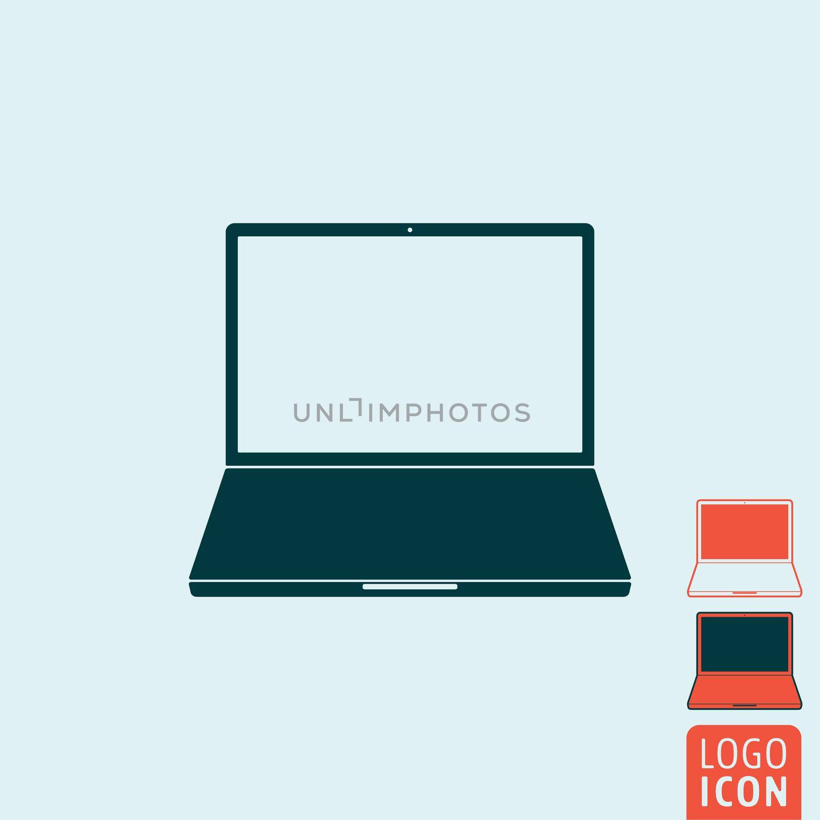 Laptop icon isolated by Bobnevv