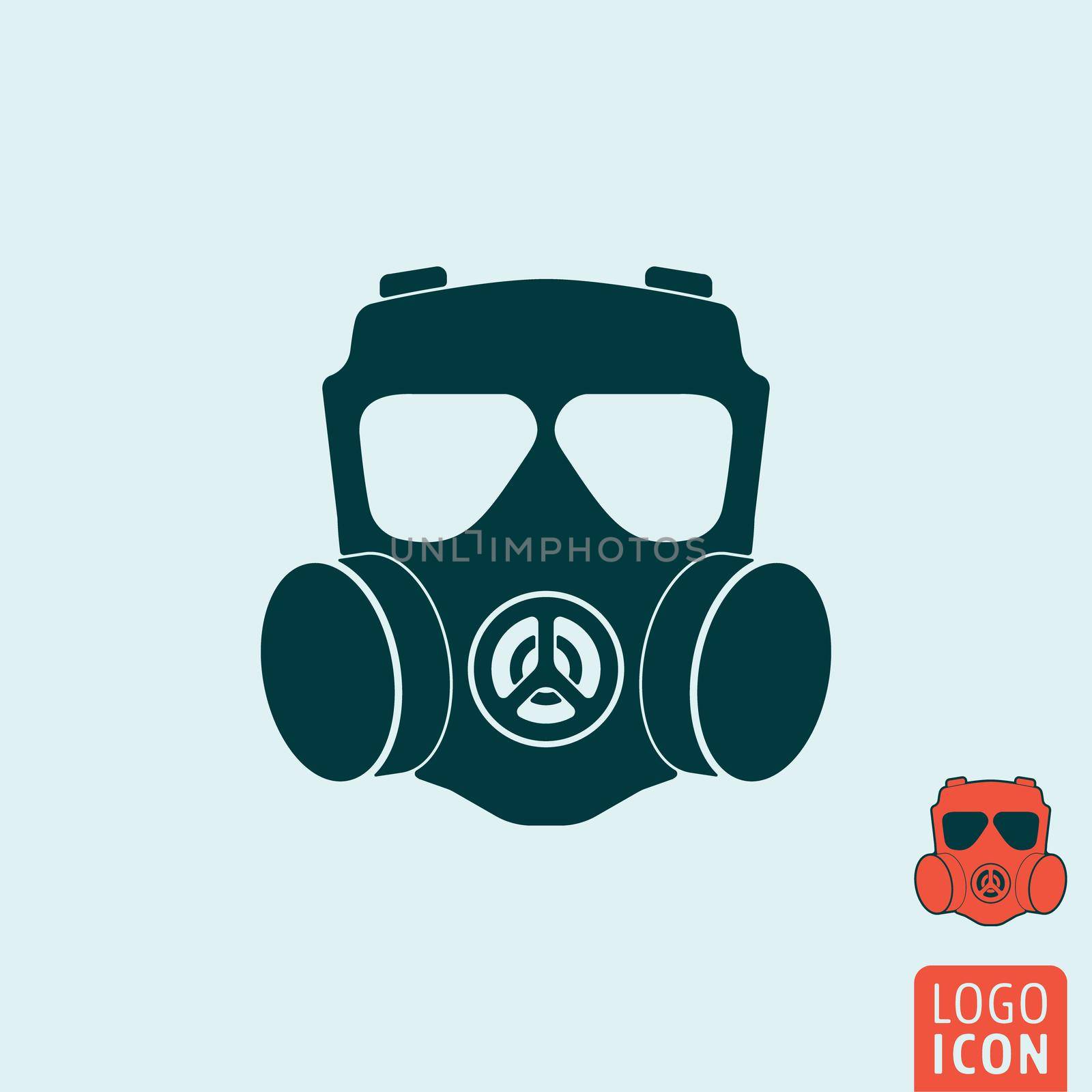 Gas mask icon isolated. by Bobnevv