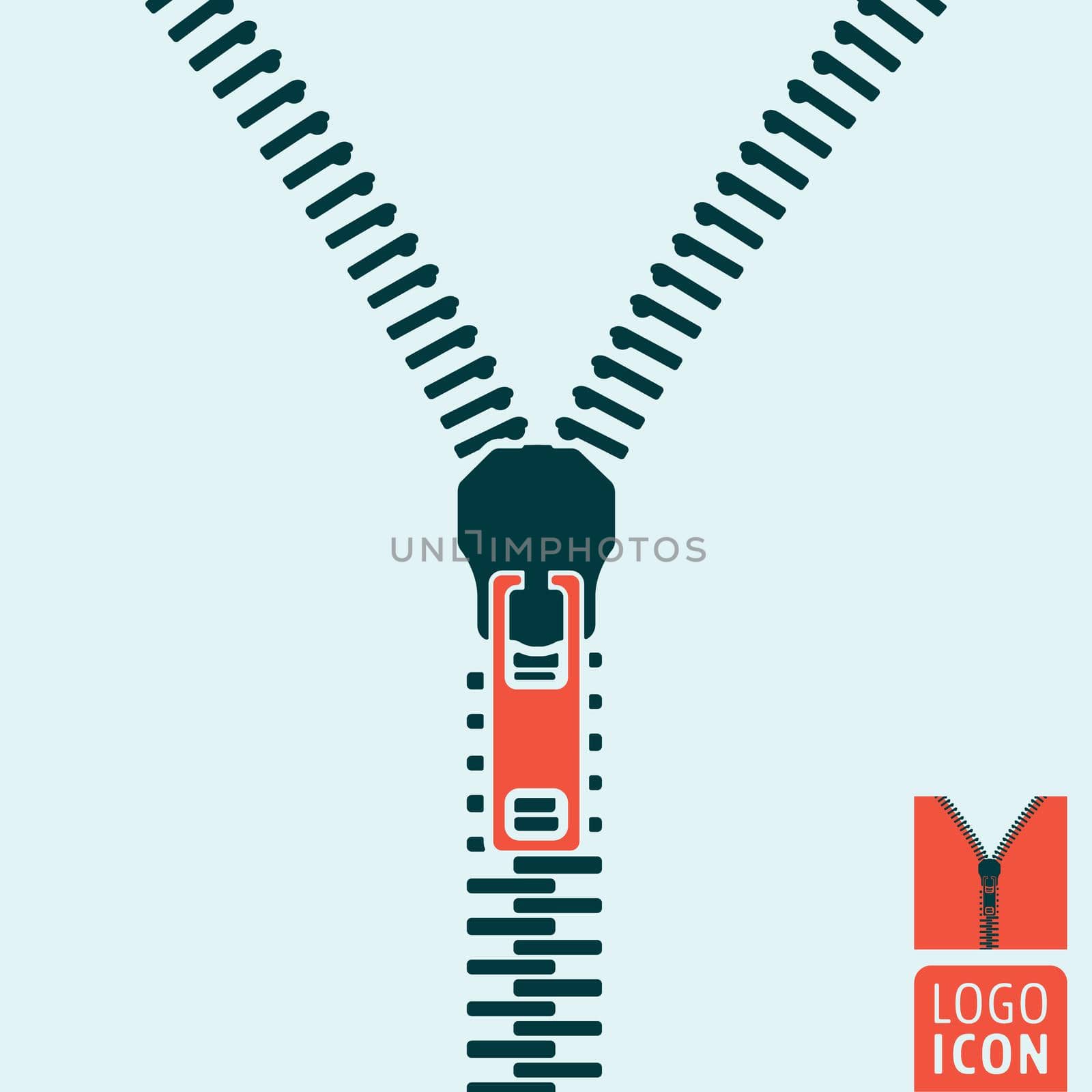 Zipper icon isolated by Bobnevv