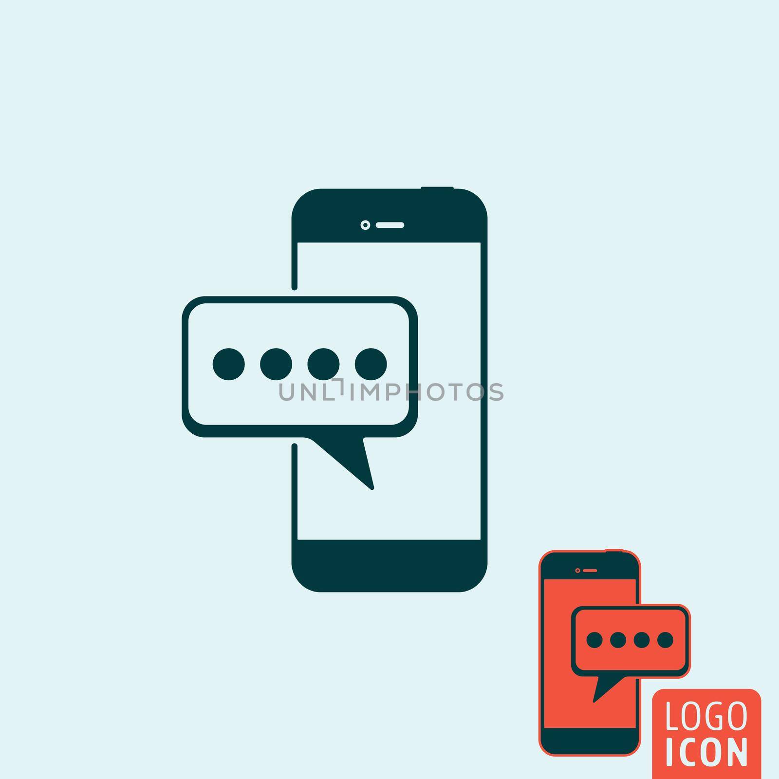 Mobile message icon isolated by Bobnevv