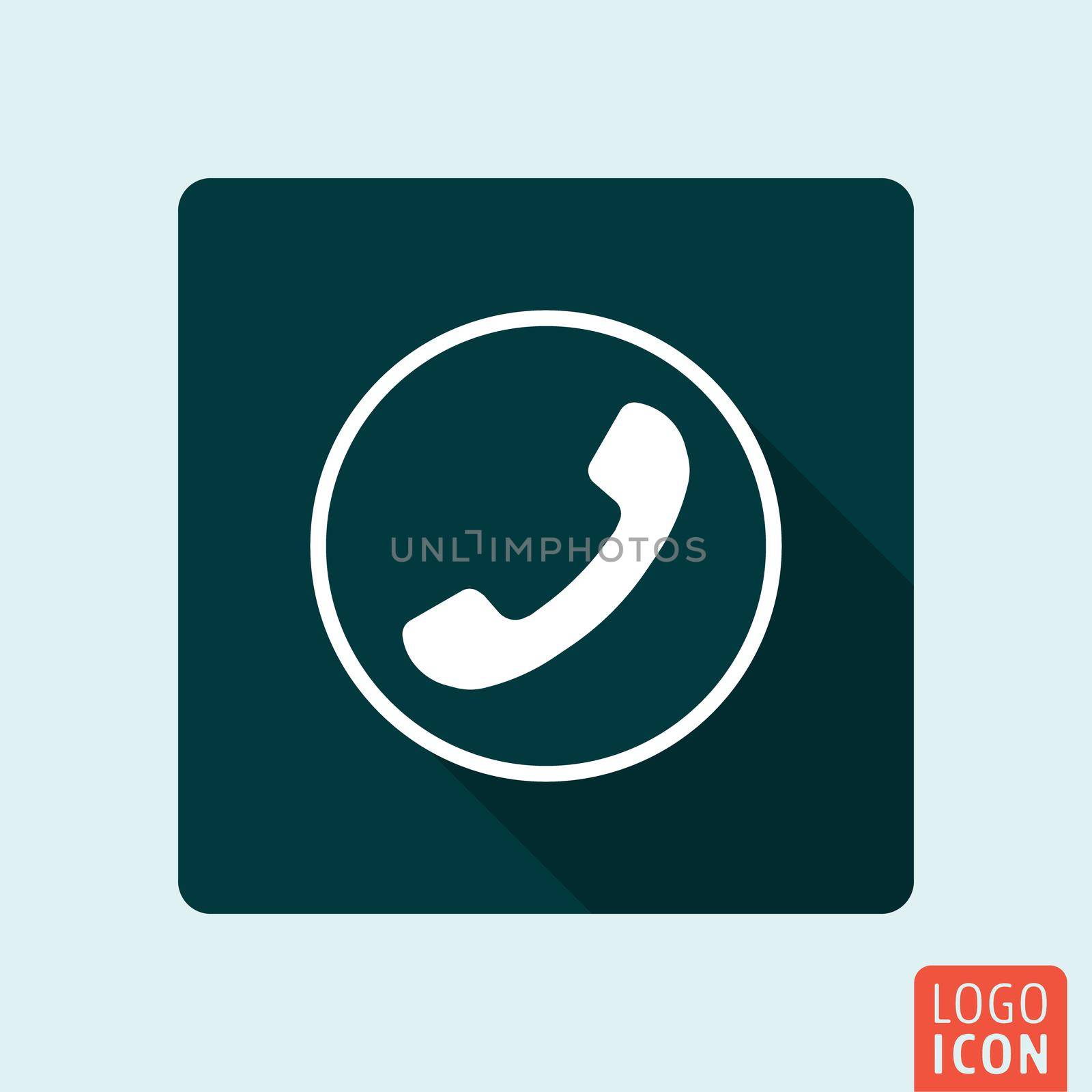 Telephone icon. Telephone handset symbol. Vector illustration