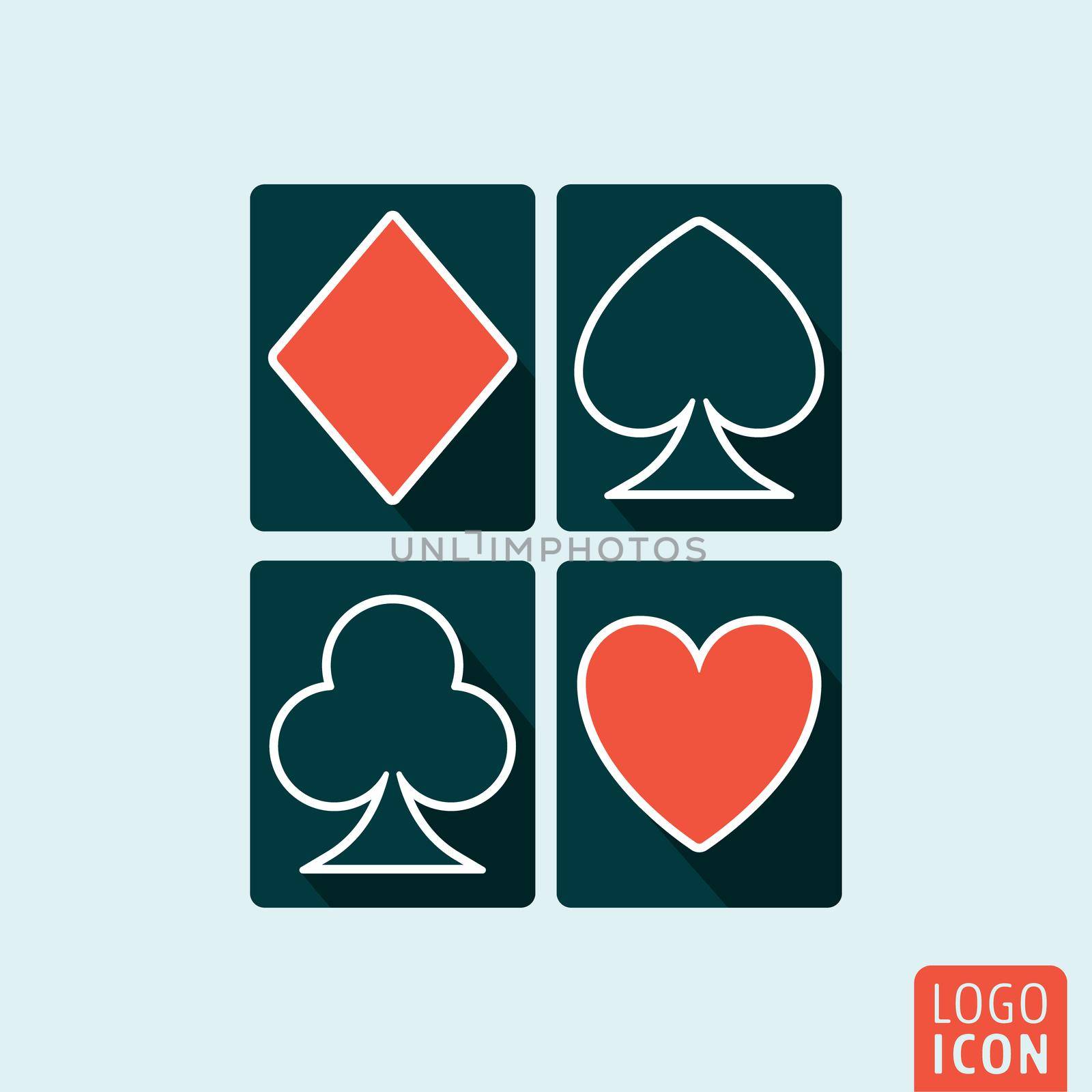 Playing cards icon isolated by Bobnevv