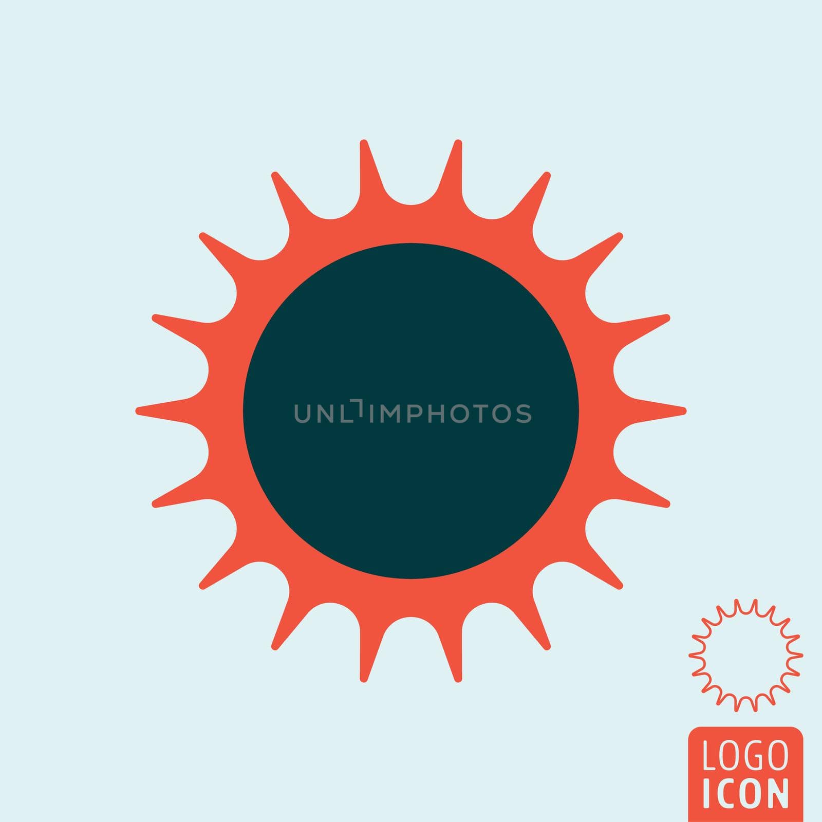 Sun icon. Abstract sun symbol. Vector illustration
