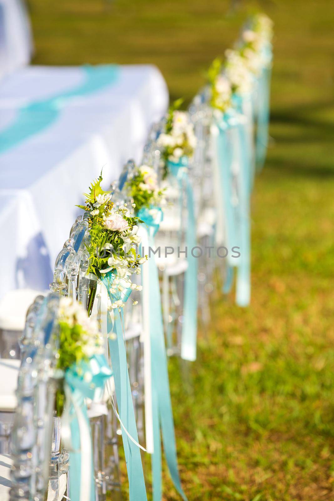 banqueting tables at wedding