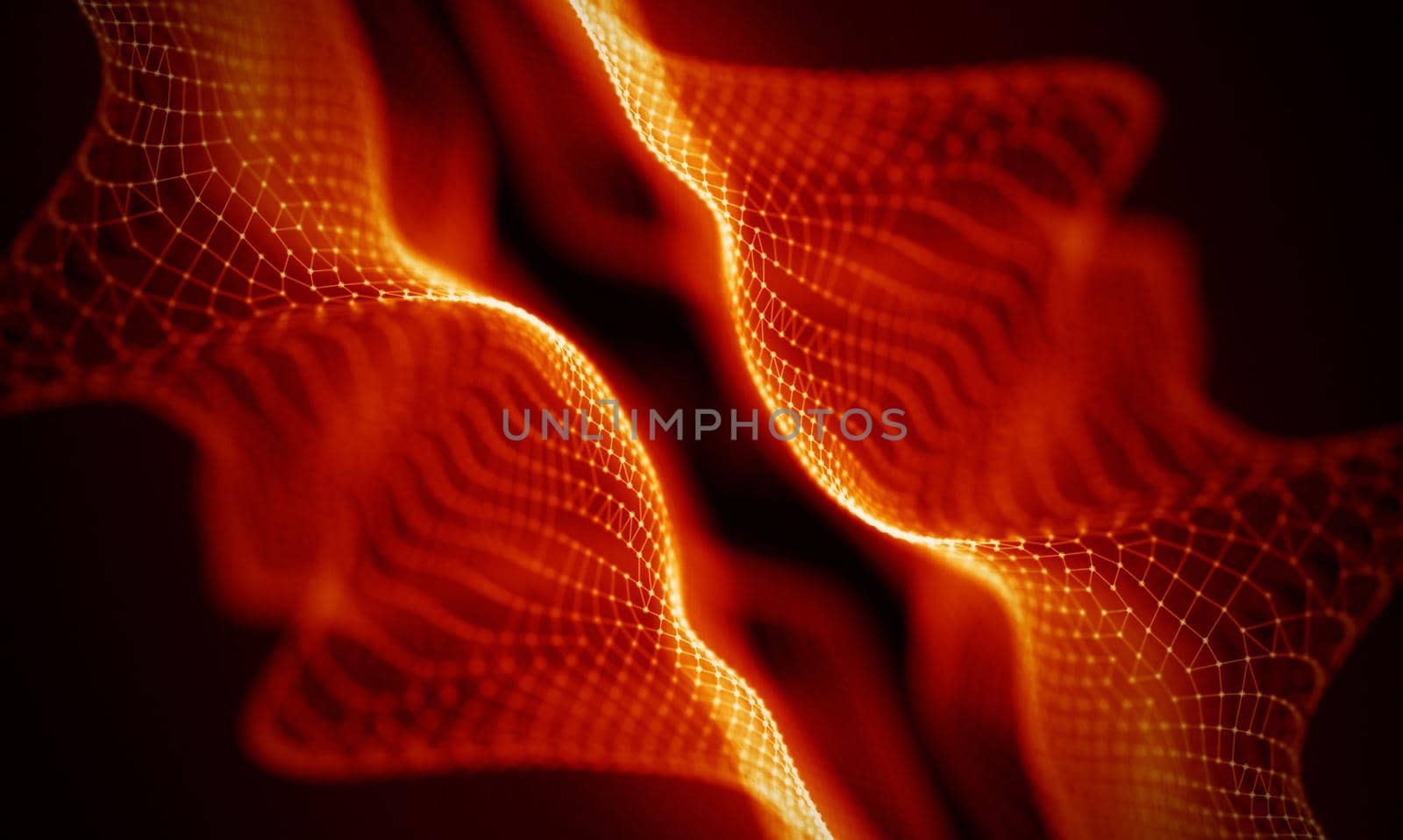 Abstract Black Geometrical Background . Connection structure. Science background. Futuristic Technology HUD Element . onnecting dots and lines . Big data visualization and Business .