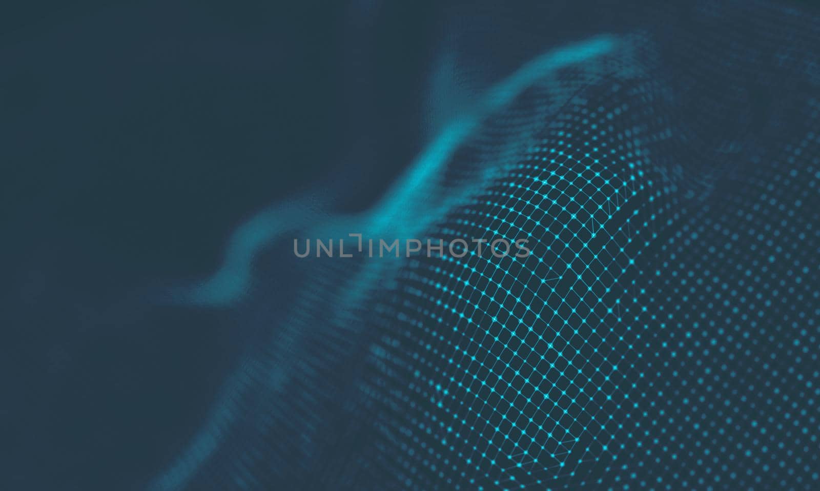  Music background. Big Data Particle Flow Visualisation. Science infographic futuristic illustration. Sound wave.