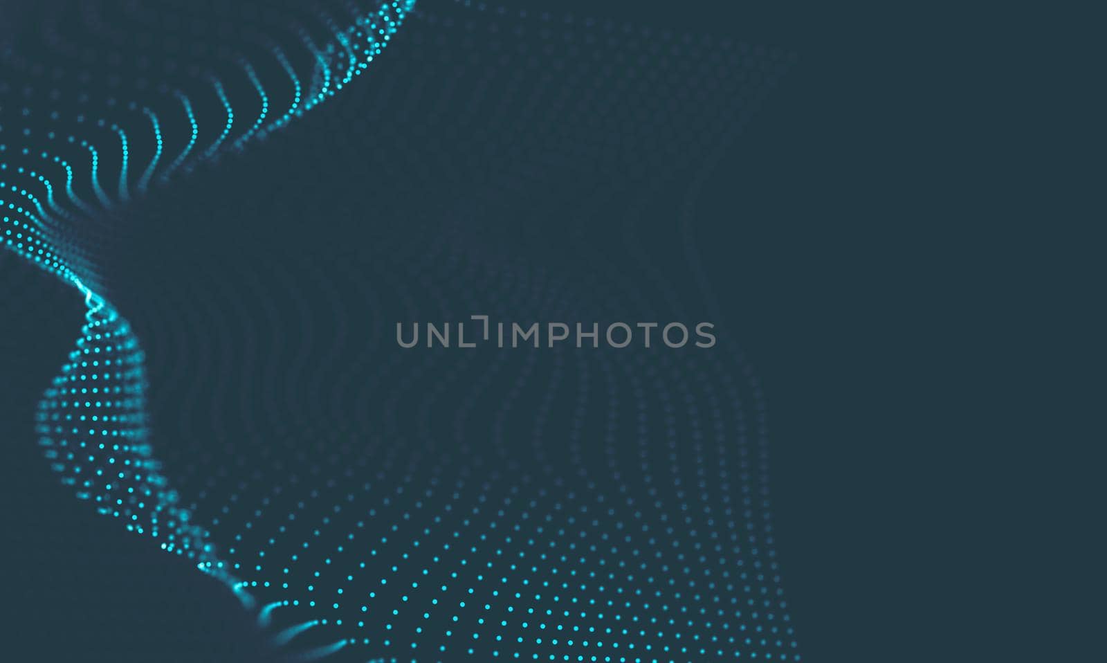  Music background. Big Data Particle Flow Visualisation. Science infographic futuristic illustration. Sound wave.