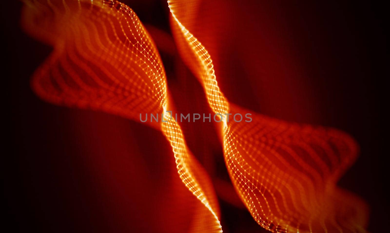 Abstract Black Geometrical Background . Connection structure. Science background. Futuristic Technology HUD Element . onnecting dots and lines . Big data visualization and Business .