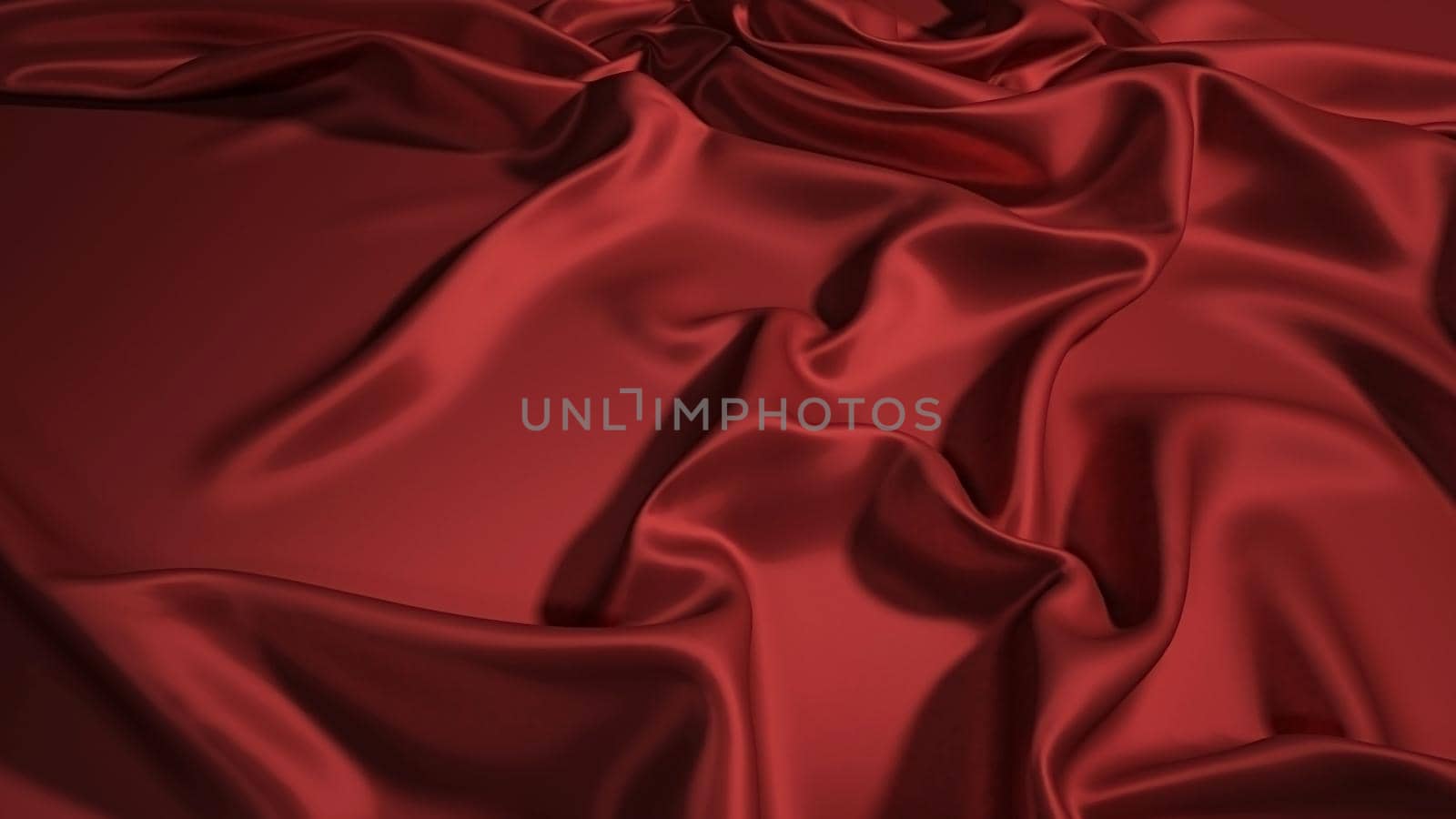 Abstract red silk background. Red textile luxury wallpaper.