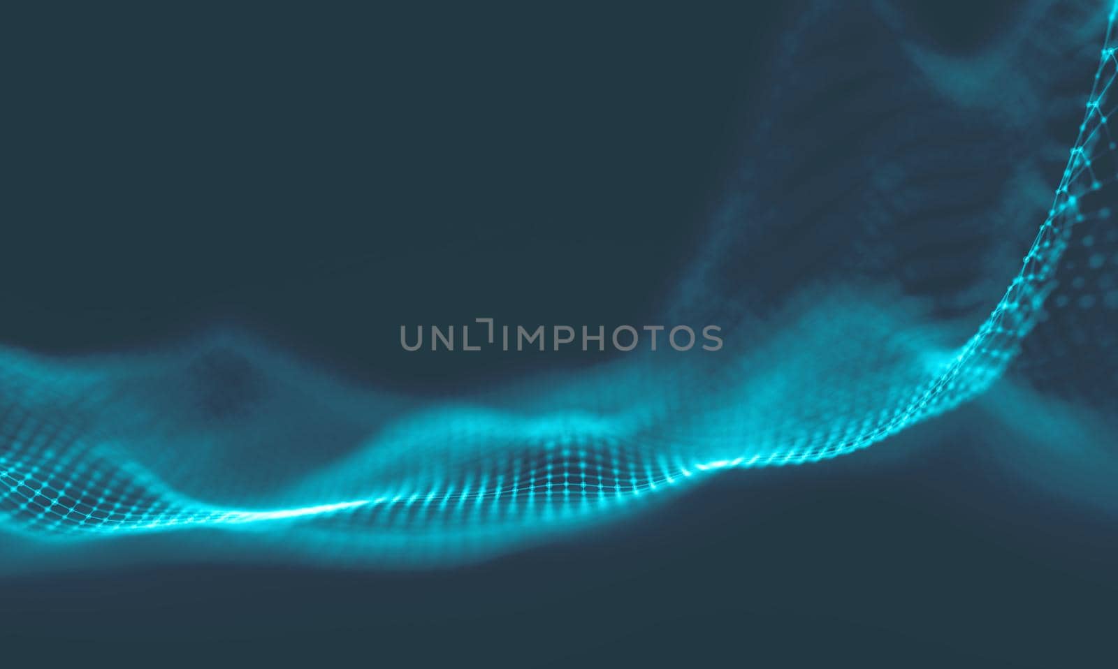 Music background. Big Data Particle Flow Visualisation. Science infographic futuristic illustration. Sound wave.