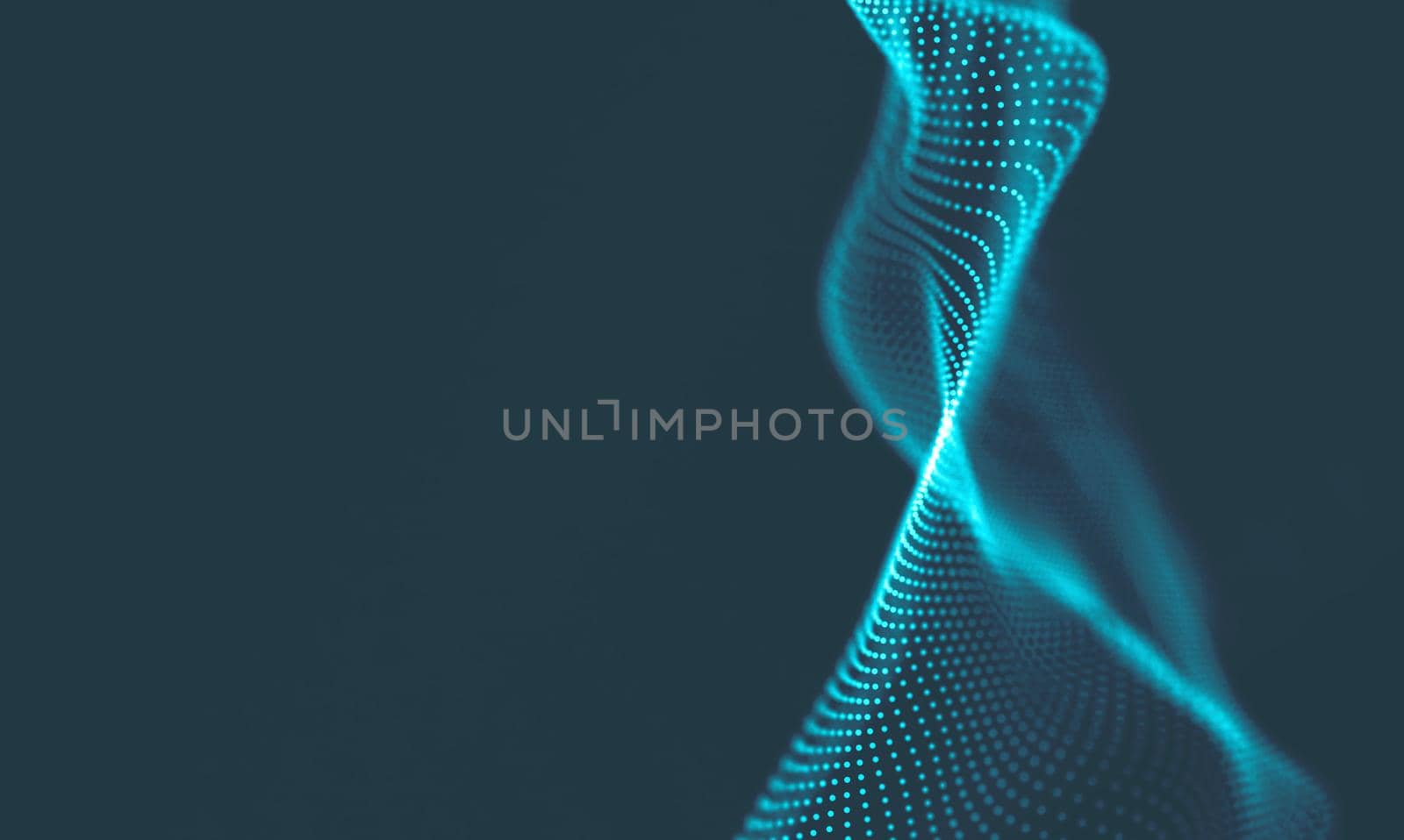  Music background. Big Data Particle Flow Visualisation. Science infographic futuristic illustration. Sound wave.