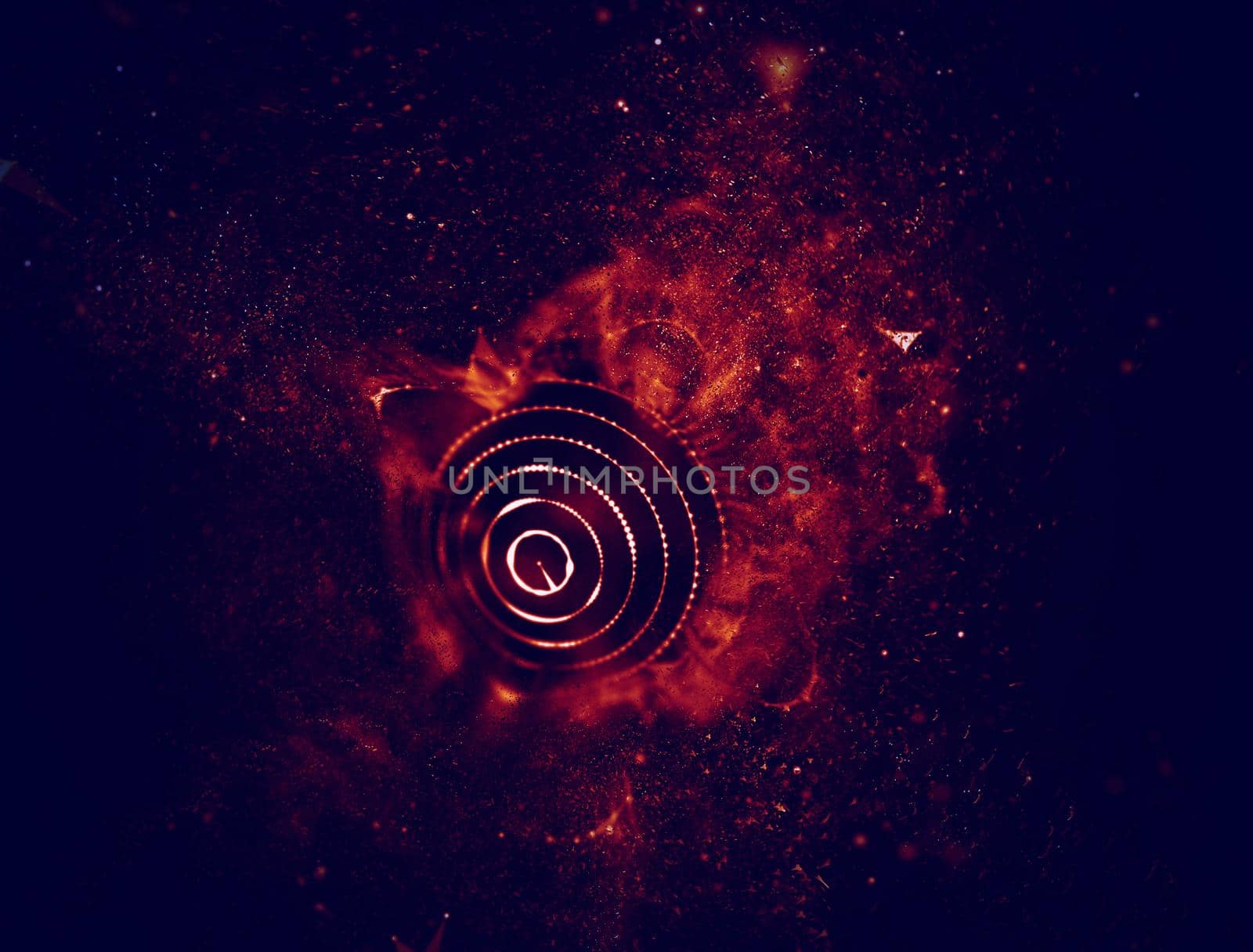 Abstract 3d Illuminated distorted Mesh Sphere . Neon Sign . Futuristic Technology HUD Element . Elegant Abstract Destroyed Sphere . Big data visualization .