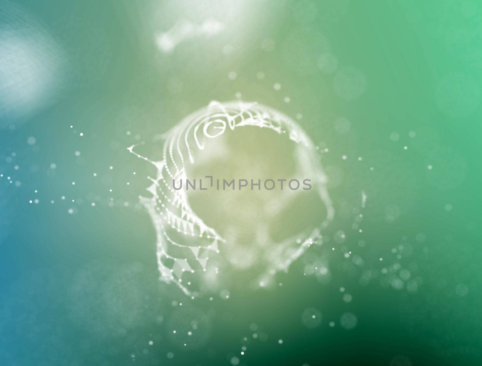 Background 3d grid.Cyber technology Ai tech wire network futuristic wireframe. Artificial intelligence . Cyber security background  illustration