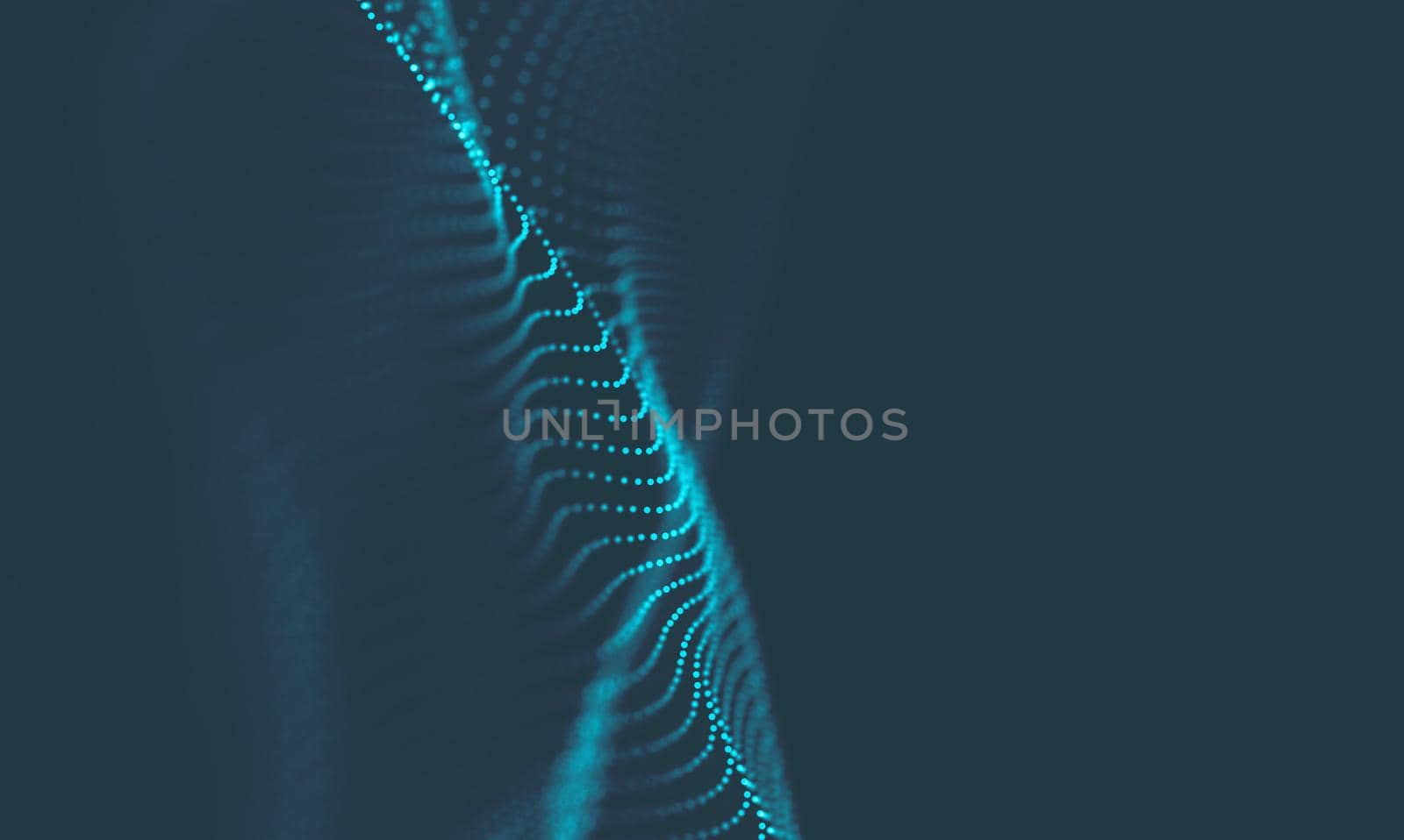  Music background. Big Data Particle Flow Visualisation. Science infographic futuristic illustration. Sound wave.