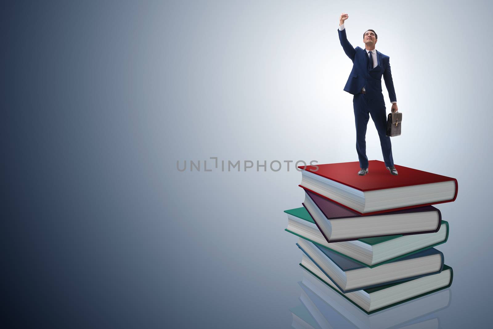 Businessman in executive education concept by Elnur