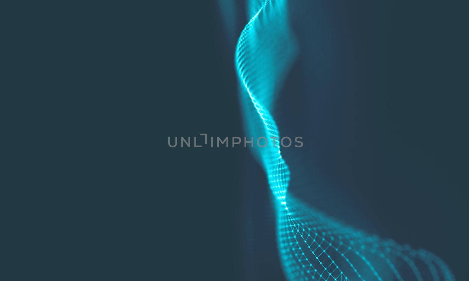  Music background. Big Data Particle Flow Visualisation. Science infographic futuristic illustration. Sound wave.