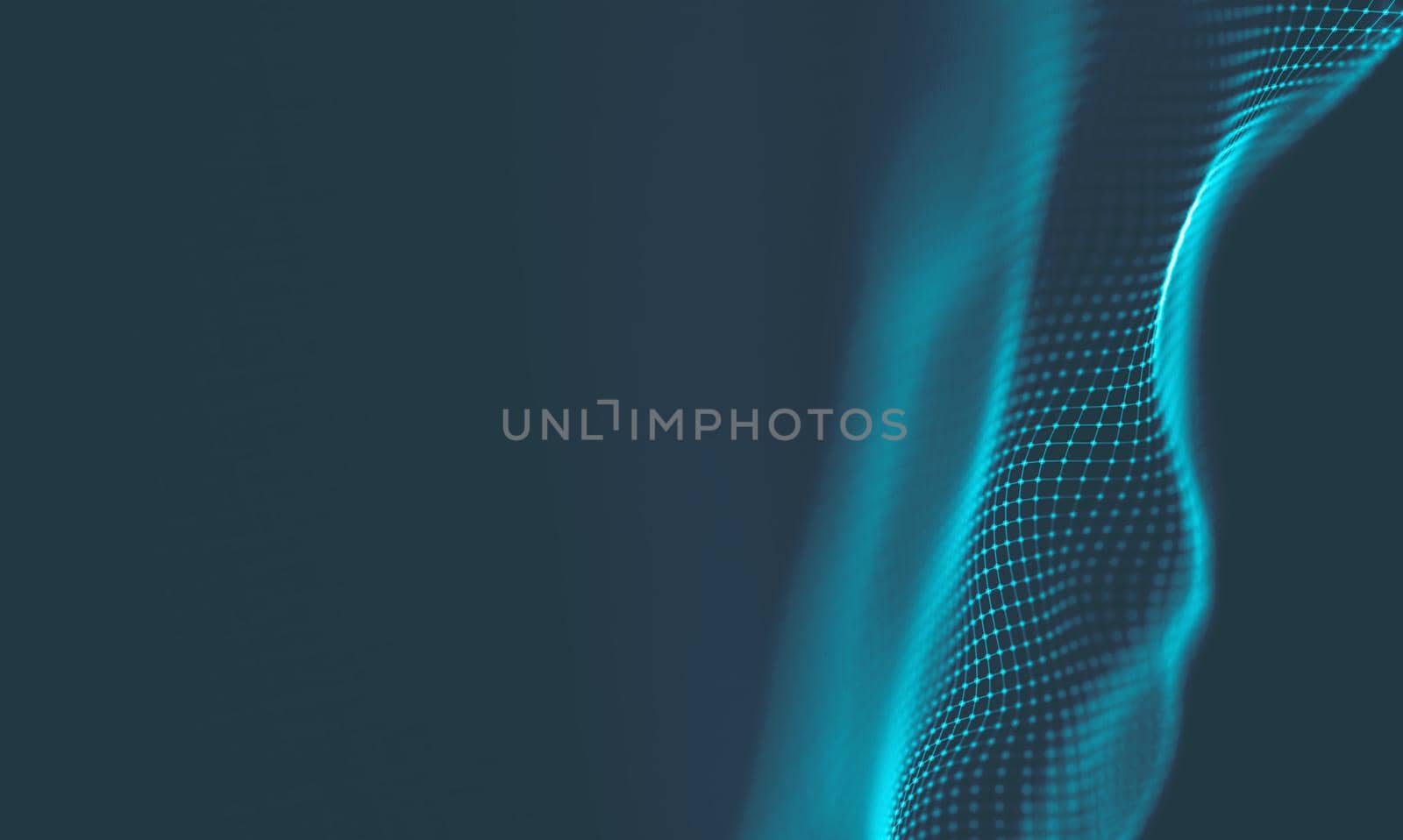  Music background. Big Data Particle Flow Visualisation. Science infographic futuristic illustration. Sound wave.