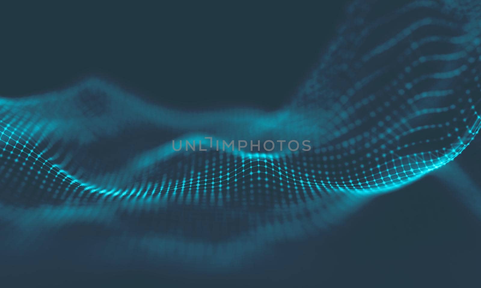  Music background. Big Data Particle Flow Visualisation. Science infographic futuristic illustration. Sound wave.