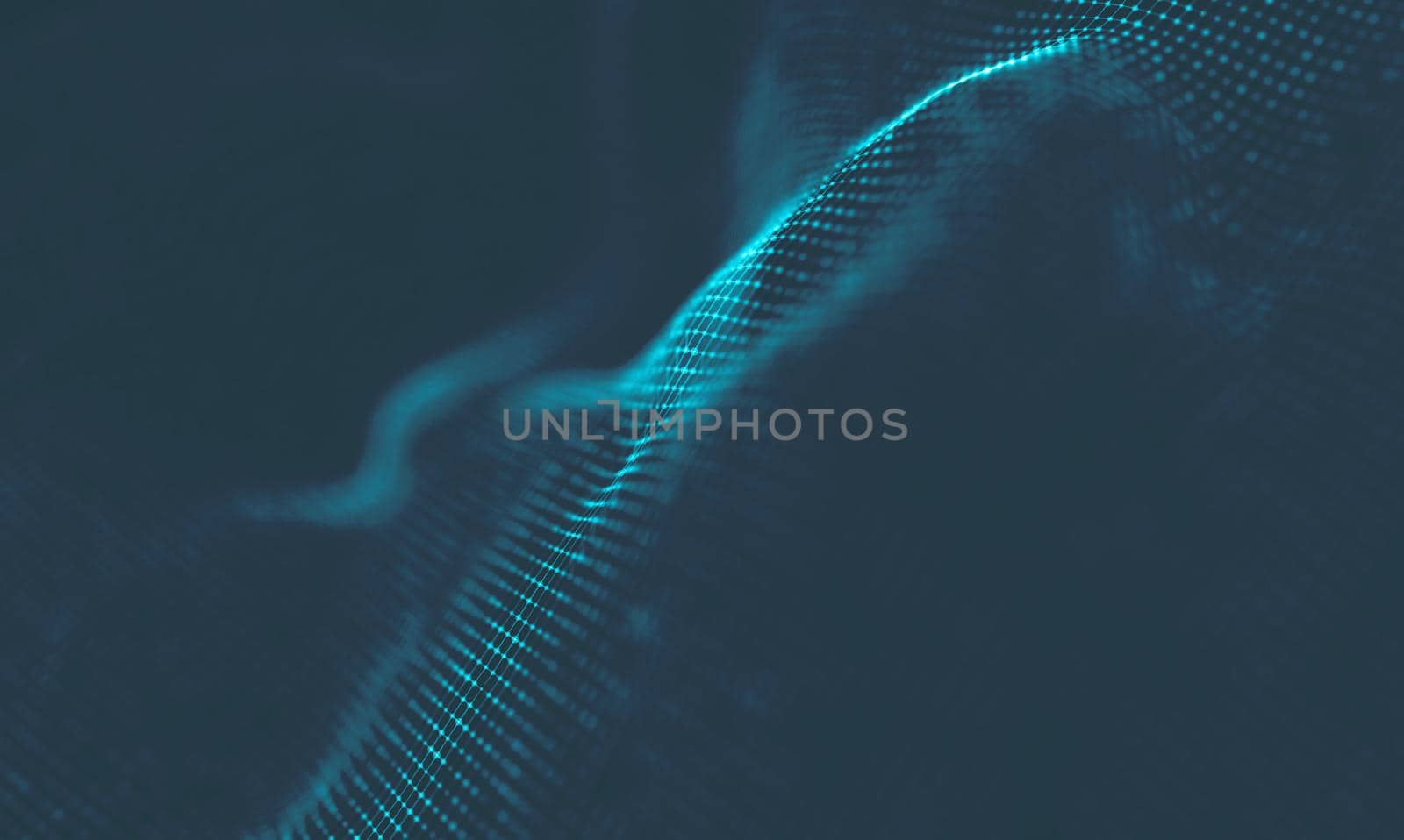  Music background. Big Data Particle Flow Visualisation. Science infographic futuristic illustration. Sound wave.