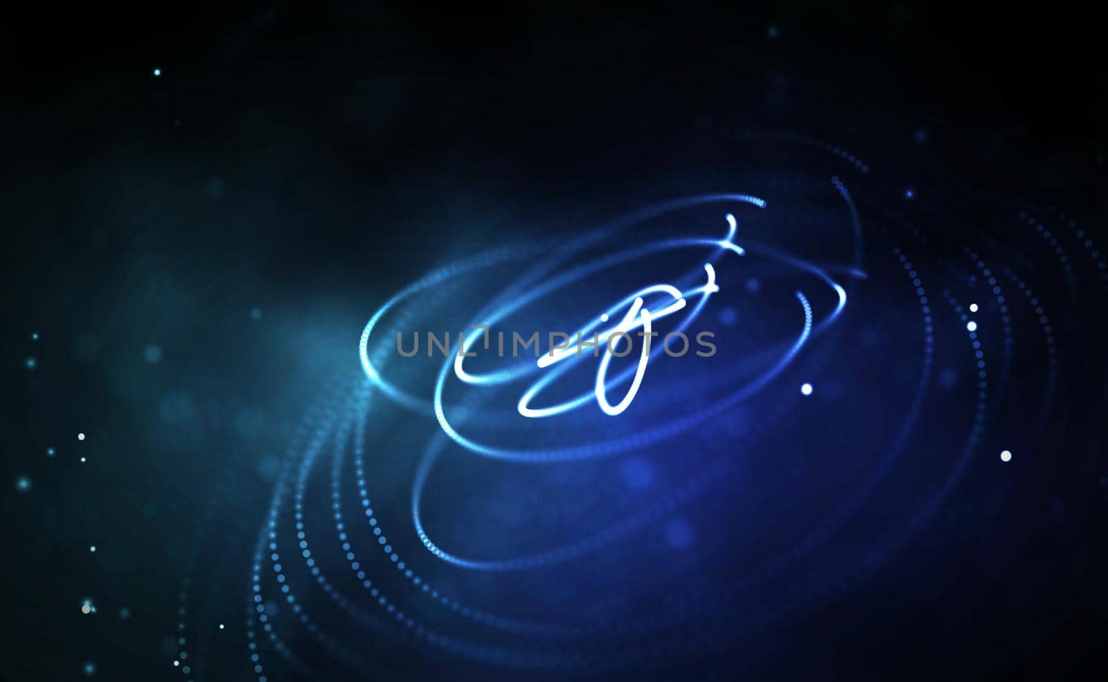 Data technology abstract futuristic illustration . Low poly shape with connecting dots and lines on dark background. 3D rendering . Big data .