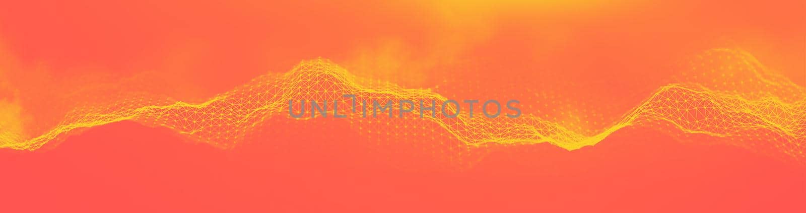 Retro orange abstract background. Colorful geometric cover design. 3d rendering. by DmytroRazinkov