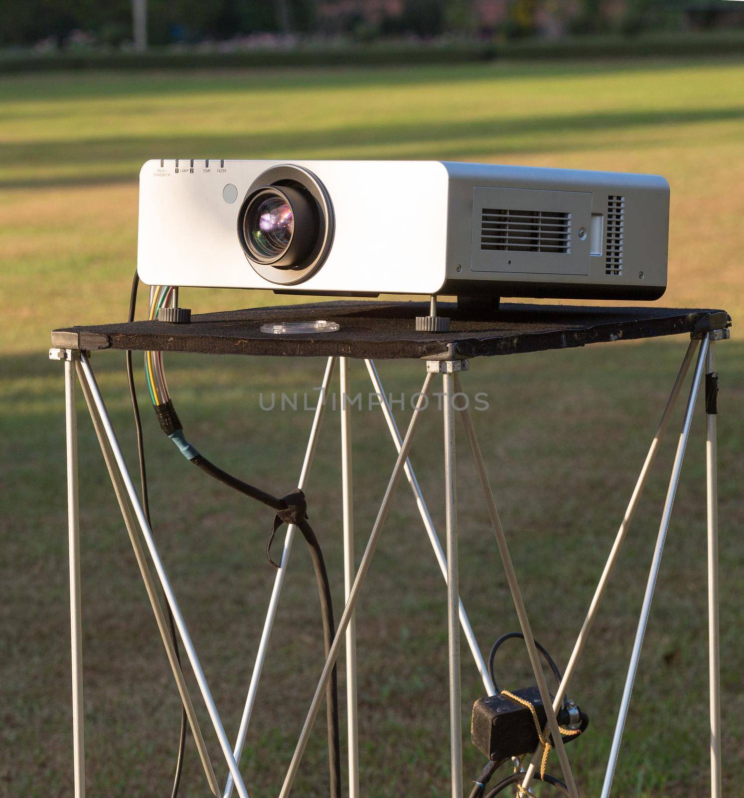 Projector on table