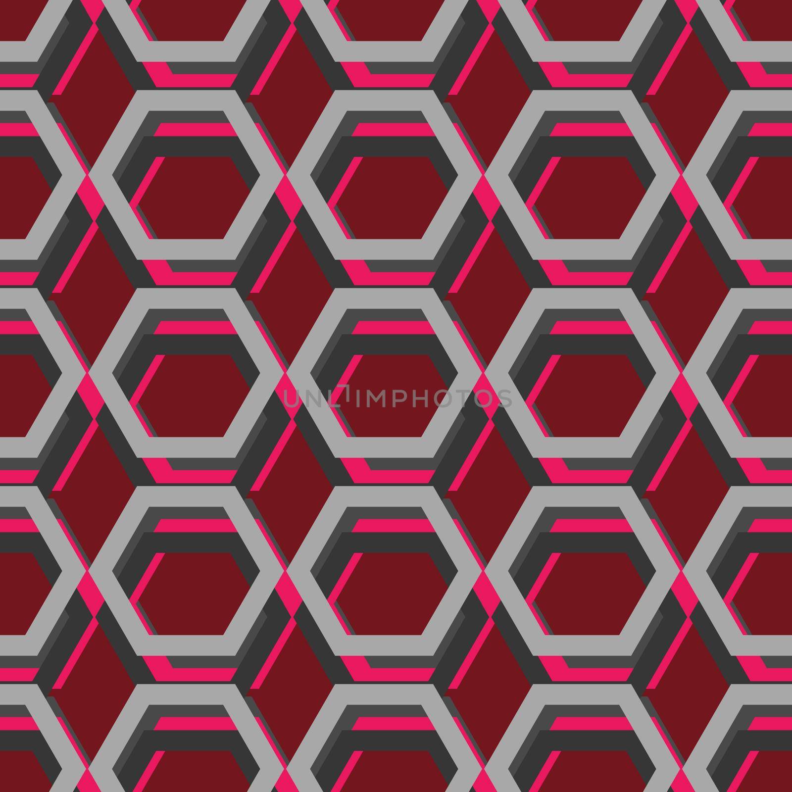 Seamless pattern background with hexagons. Vector illustration.
