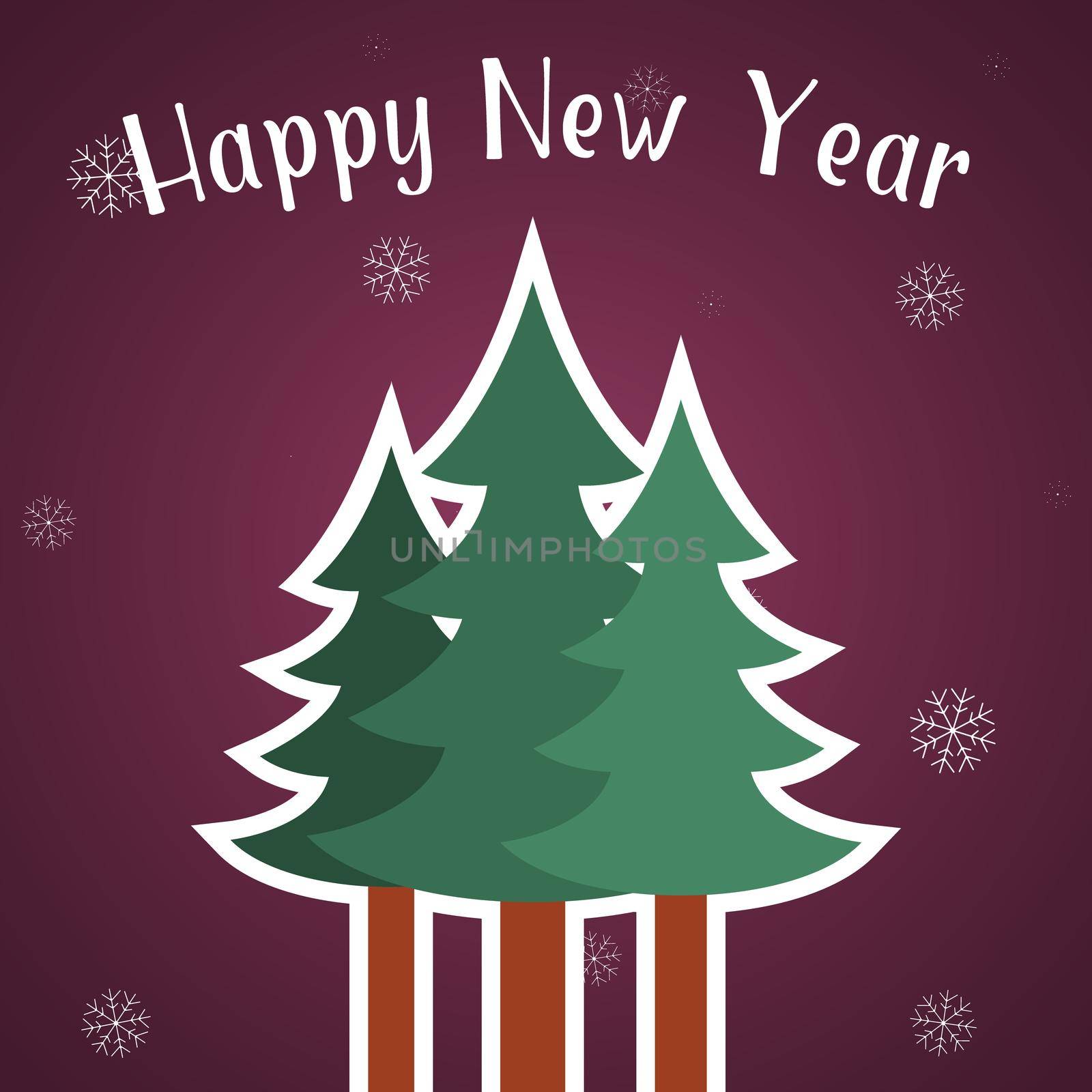 Happy New Year card template by Bobnevv