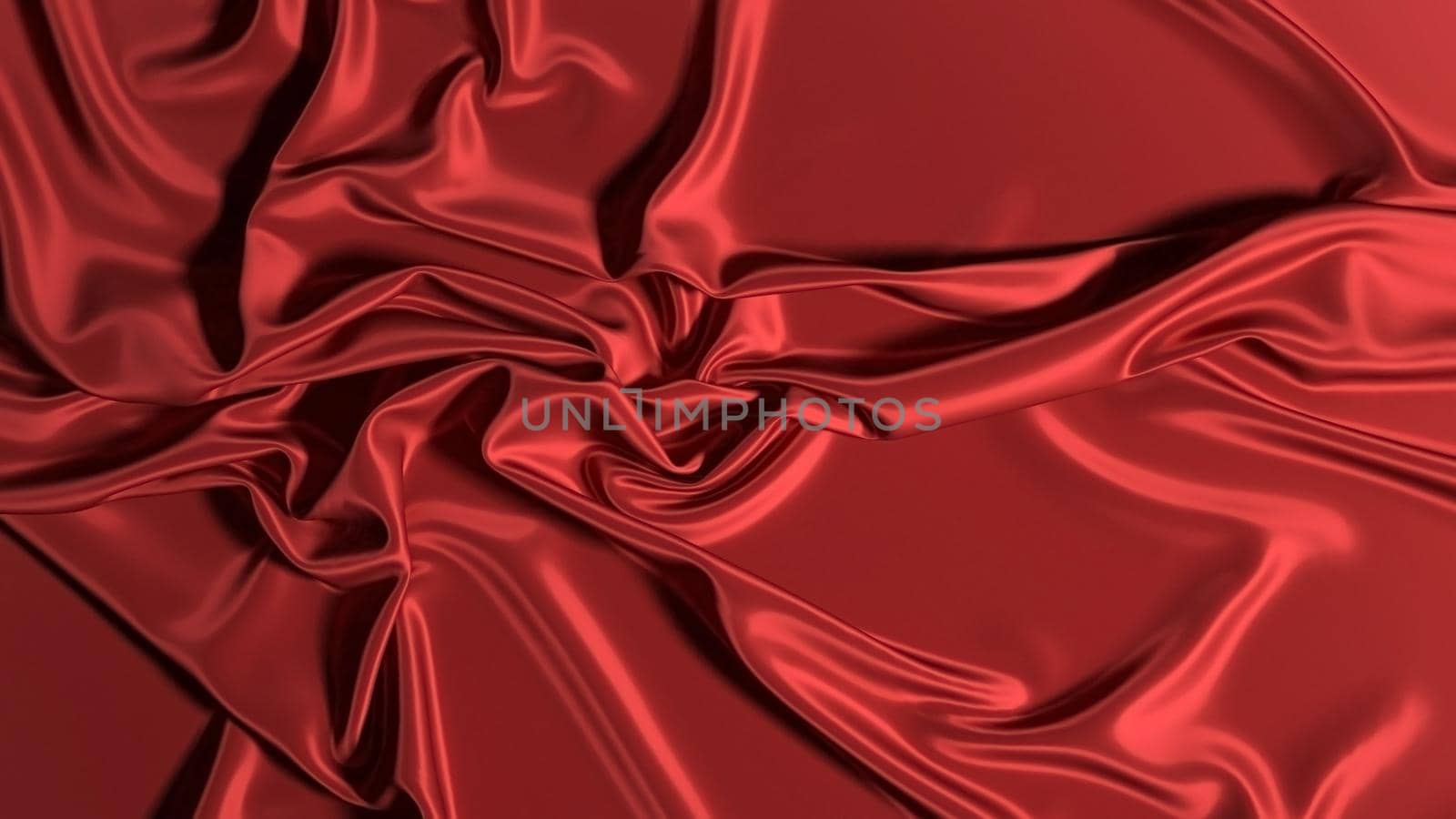 Abstract red silk background. Red textile luxury wallpaper.