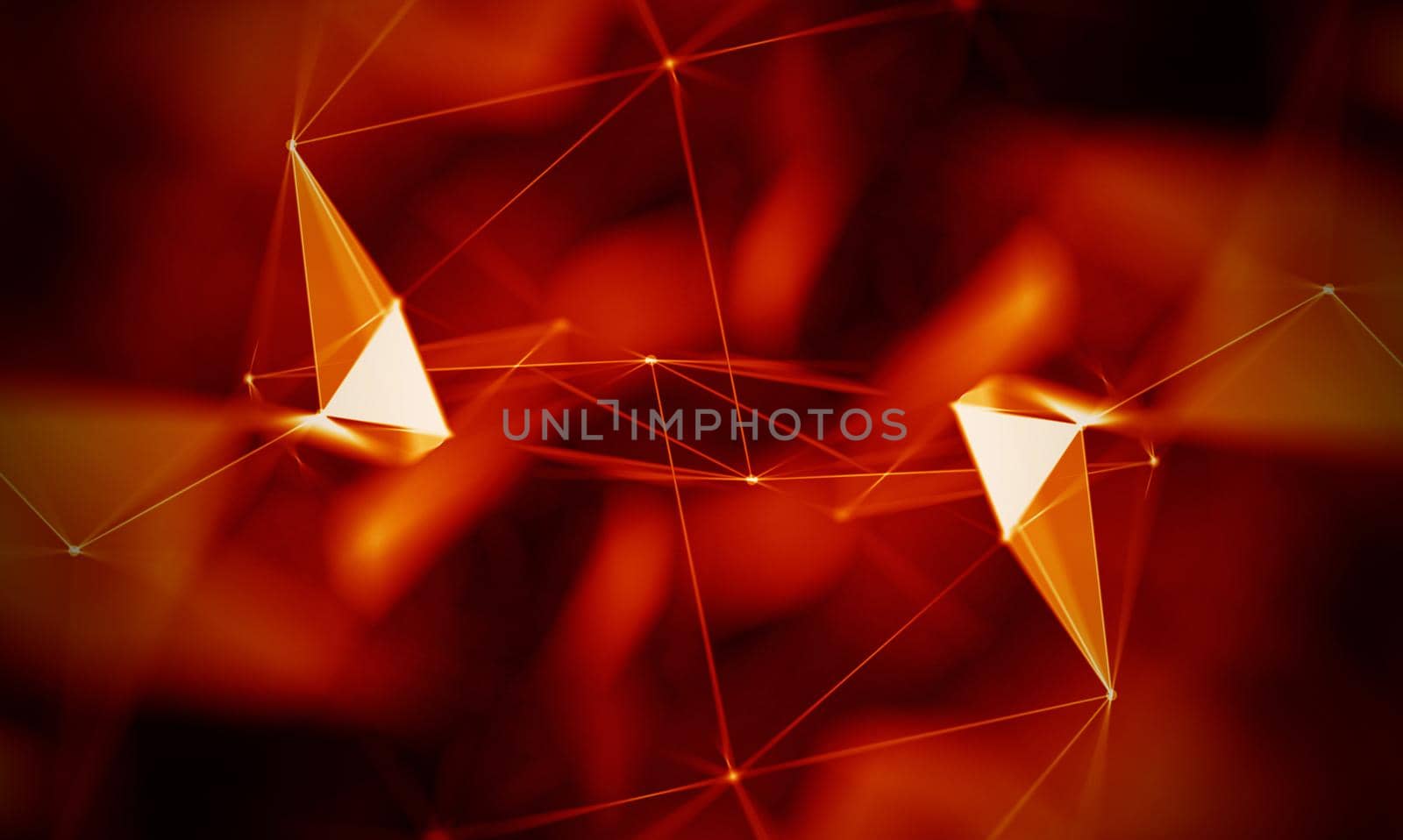 Abstract Black Geometrical Background . Connection structure. Science background. Futuristic Technology HUD Element . onnecting dots and lines . Big data visualization and Business .