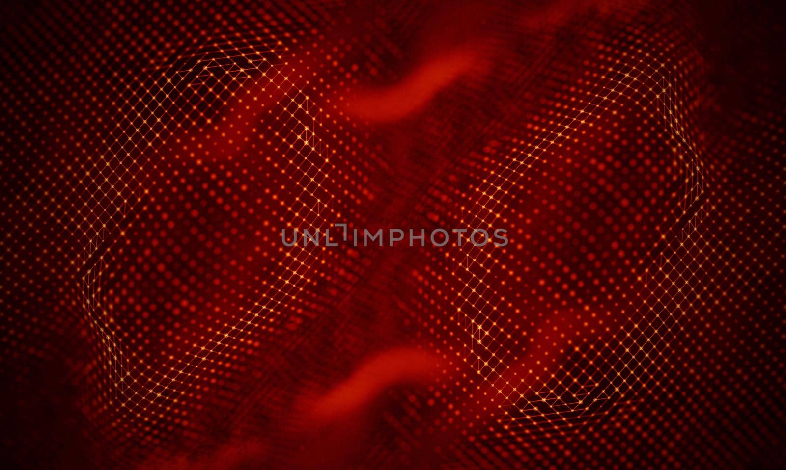Abstract Black Geometrical Background . Connection structure. Science background. Futuristic Technology HUD Element . onnecting dots and lines . Big data visualization and Business .