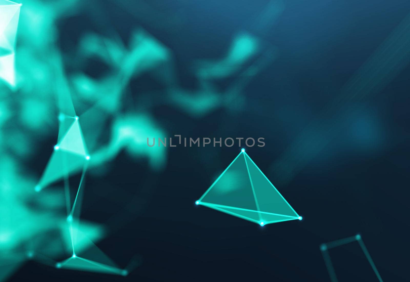 Abstract Blue Geometrical Background ..Futuristic technology style. Neon Sign . Futuristic Technology HUD Element . Elegant Abstract background . Big data .