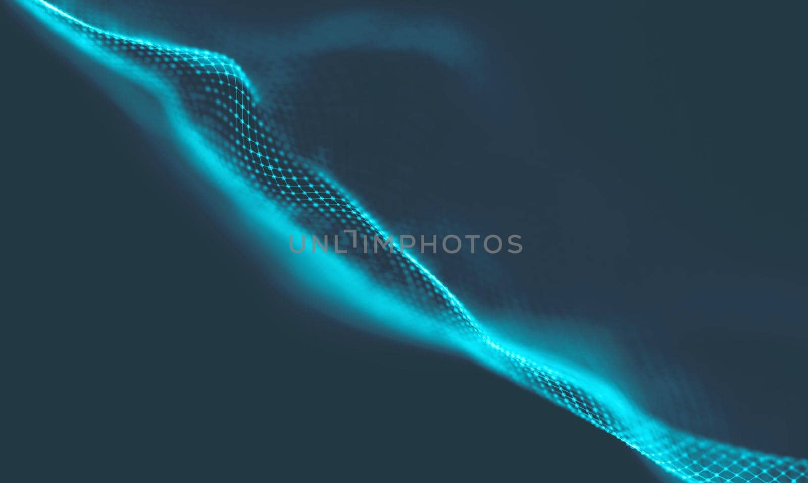  Music background. Big Data Particle Flow Visualisation. Science infographic futuristic illustration. Sound wave.