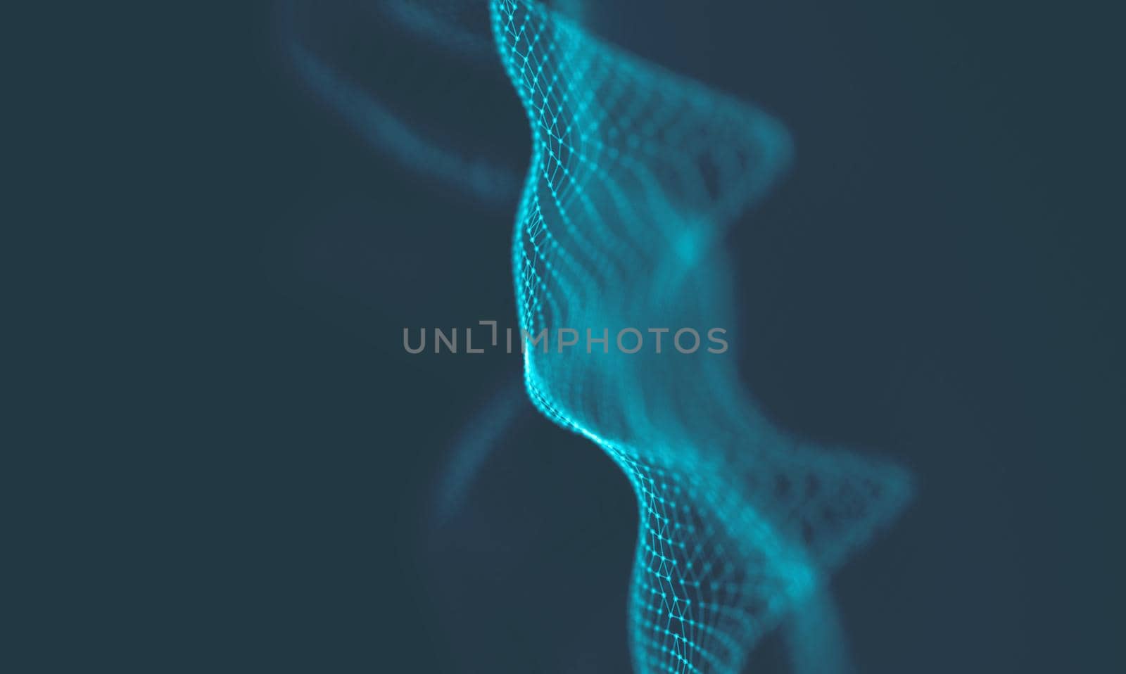  Music background. Big Data Particle Flow Visualisation. Science infographic futuristic illustration. Sound wave.
