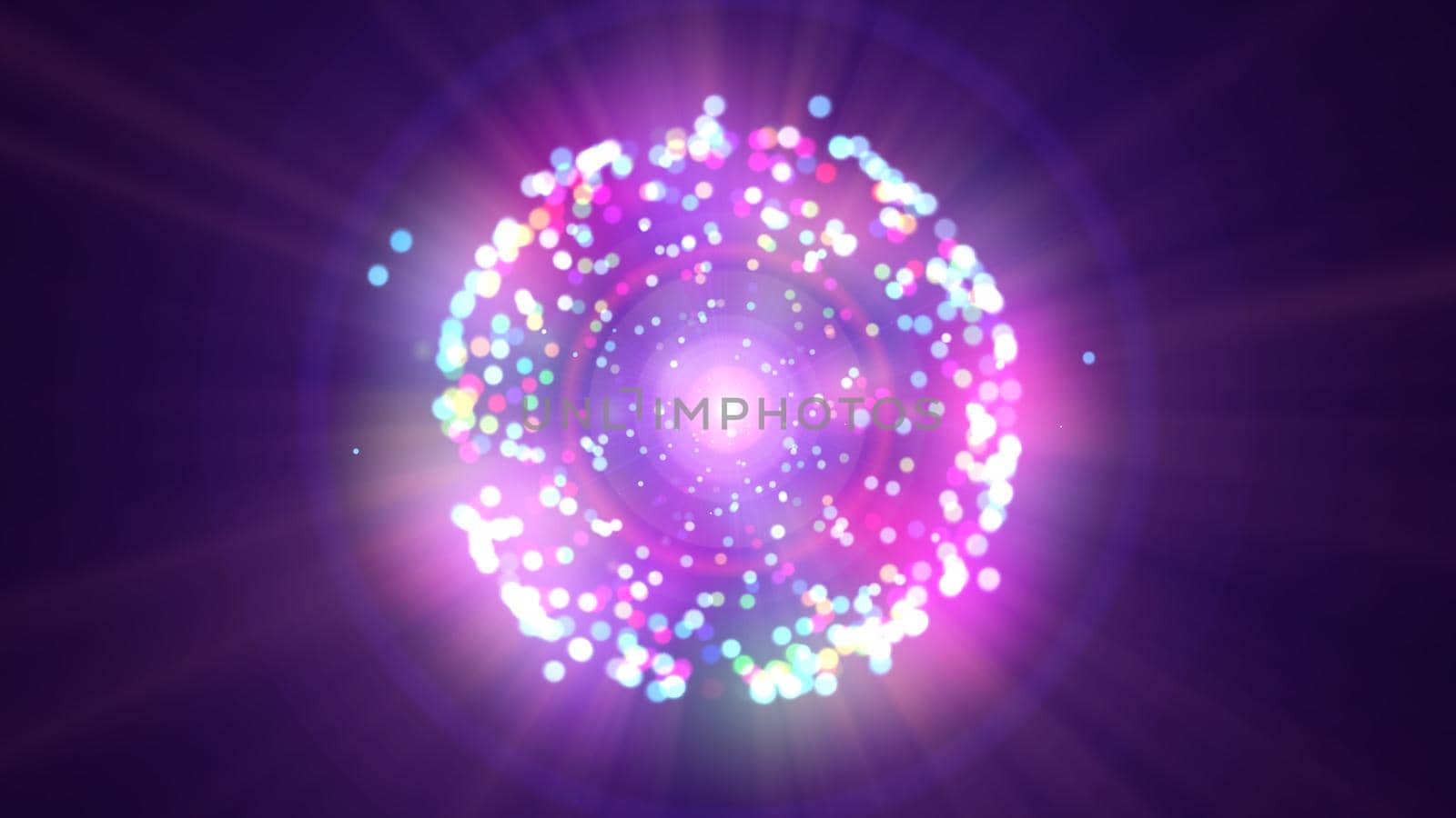 cell particle light ray color, illustration render