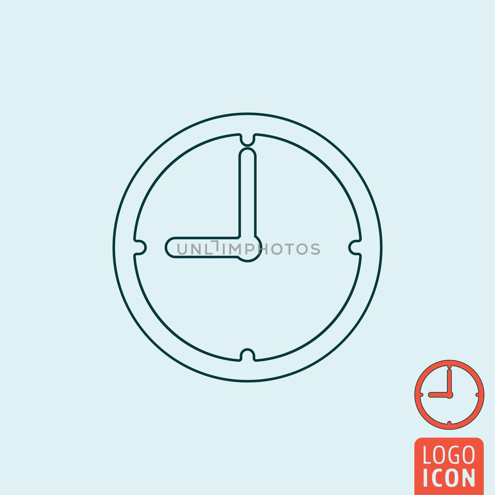 Clock icon isolated by Bobnevv
