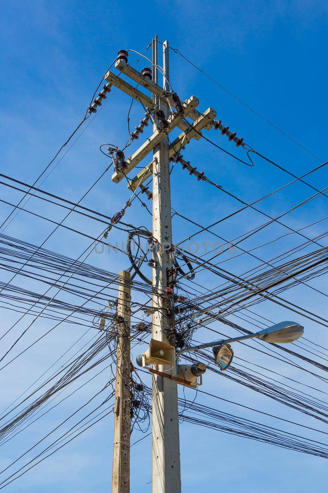 Poles with multiple wires