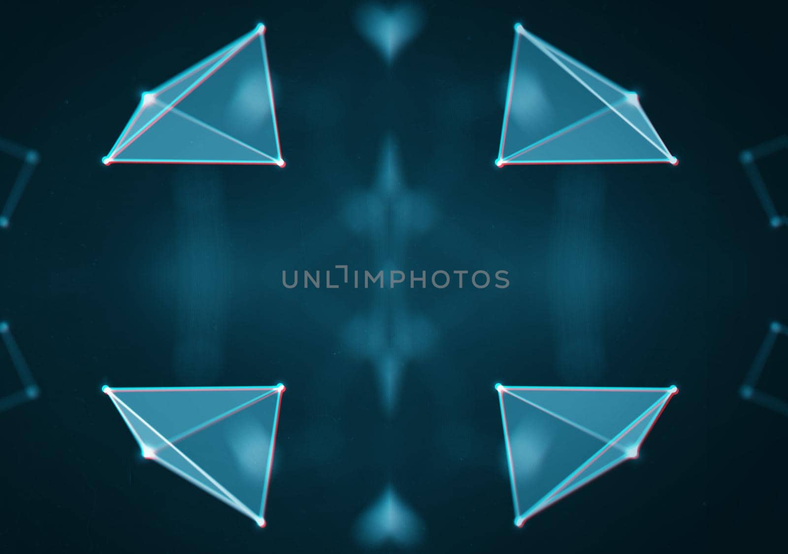 Abstract Blue Geometrical Background ..Futuristic technology style. Neon Sign . Futuristic Technology HUD Element . Elegant Abstract background . Big data .