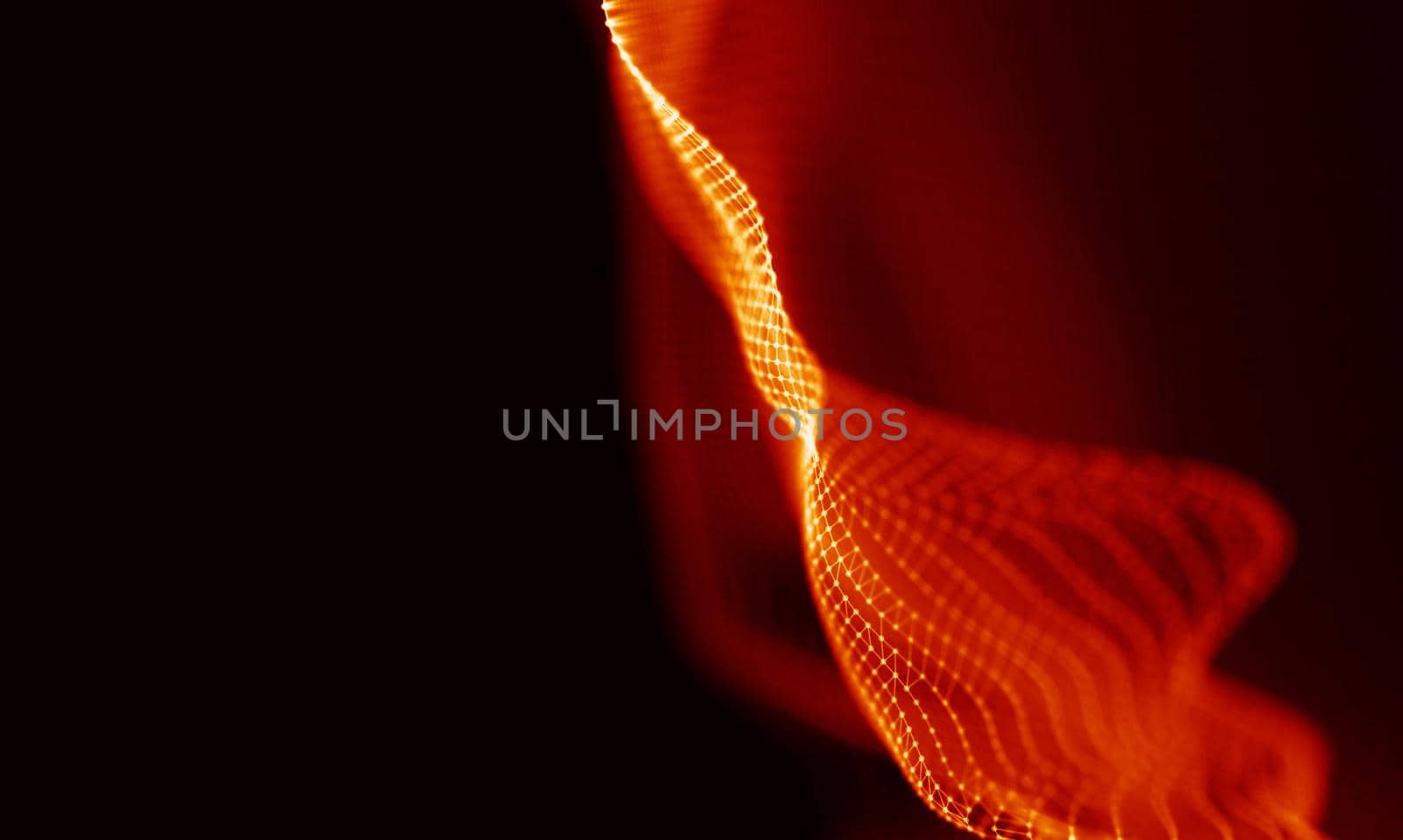Abstract Black Geometrical Background . Connection structure. Science background. Futuristic Technology HUD Element . onnecting dots and lines . Big data visualization and Business .